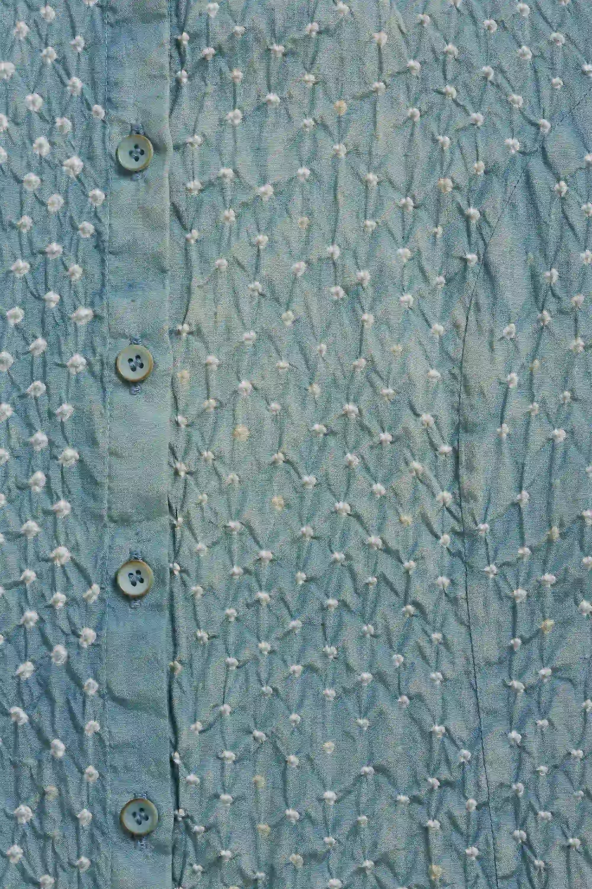 Ocean Blue Bandhani Women'S Dress