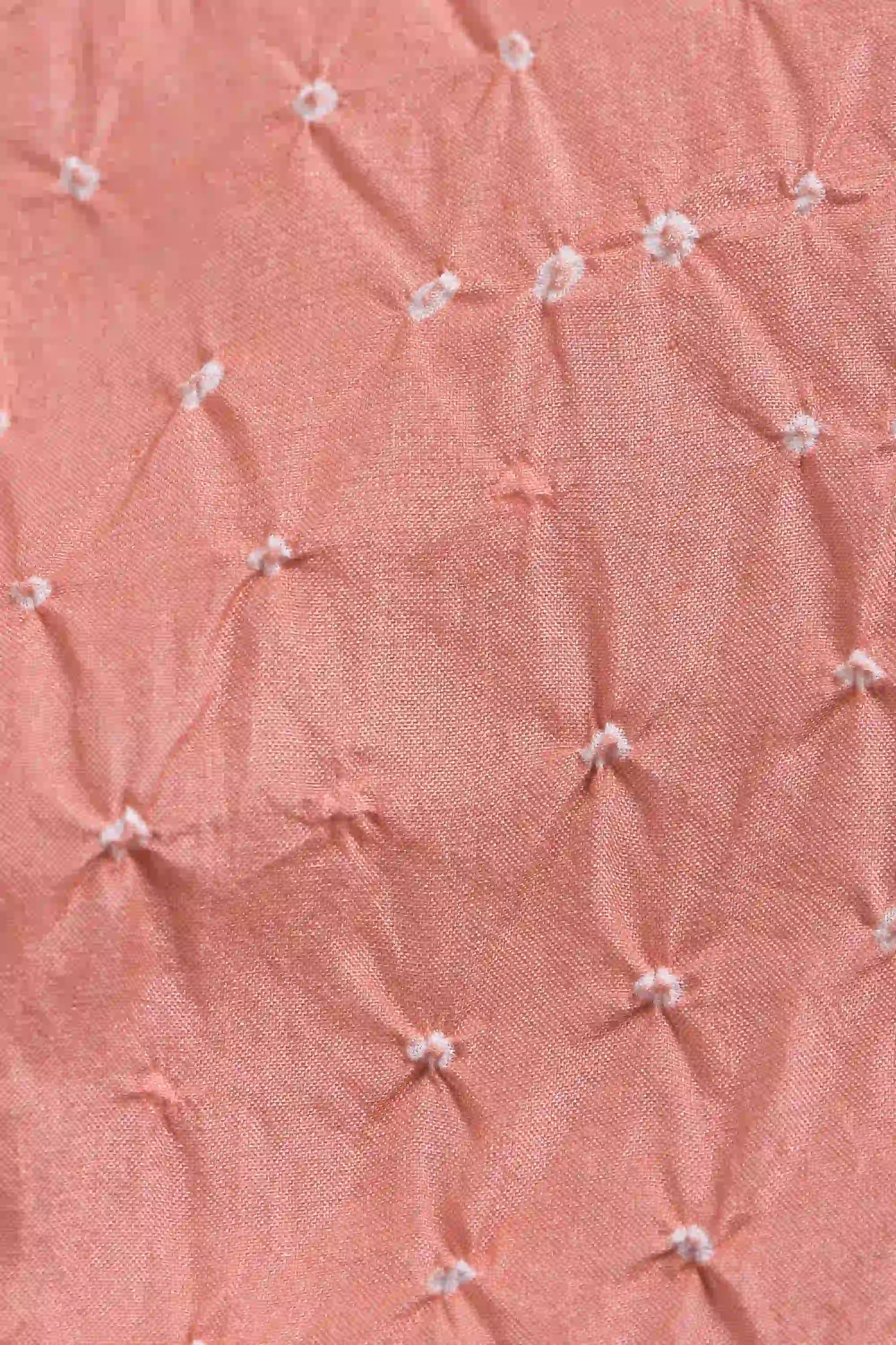 Chalk Pink Silk Trouser With Bandhani