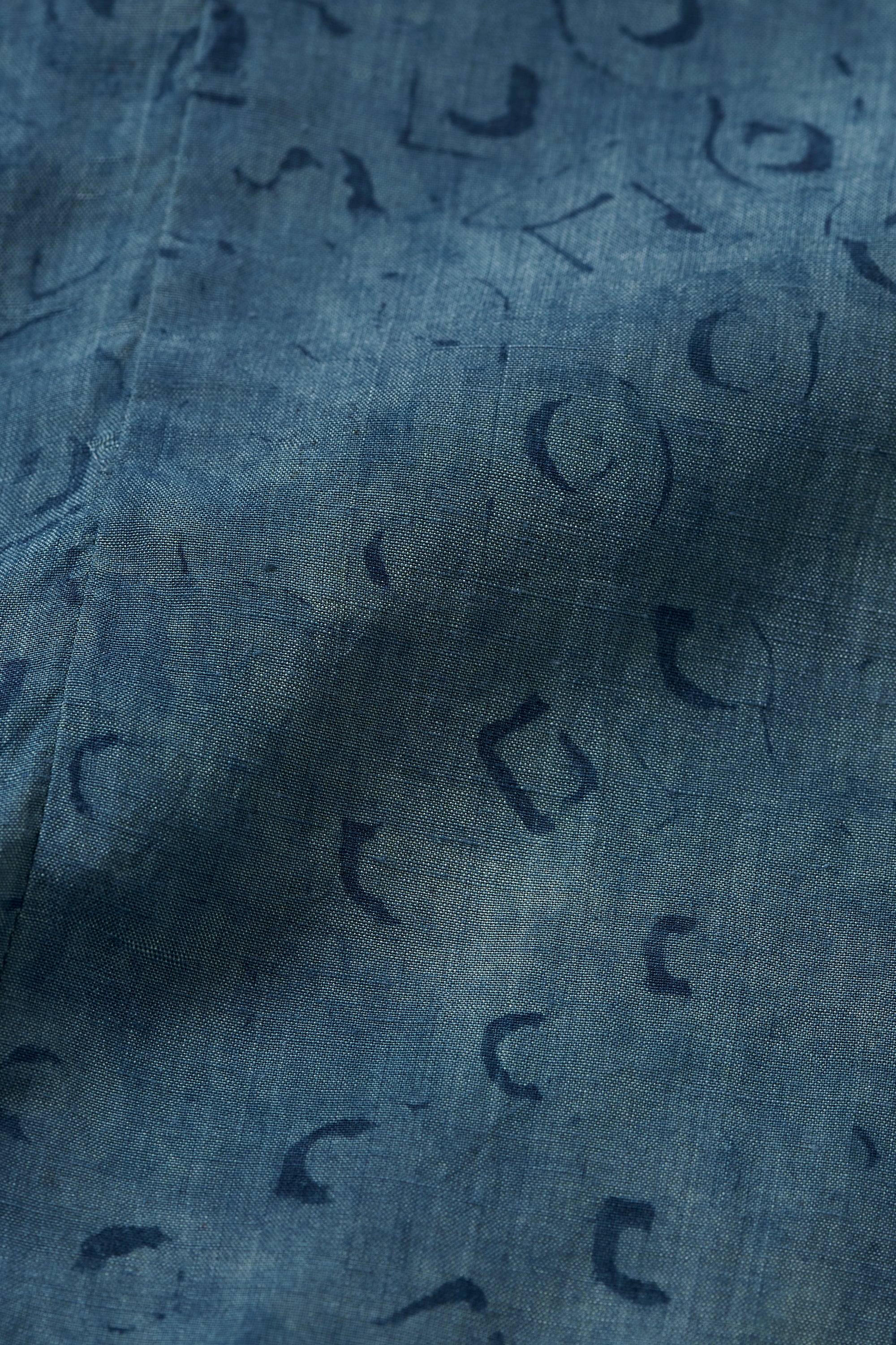MEDIUM INDIGO BLOCK PRINT DRESS