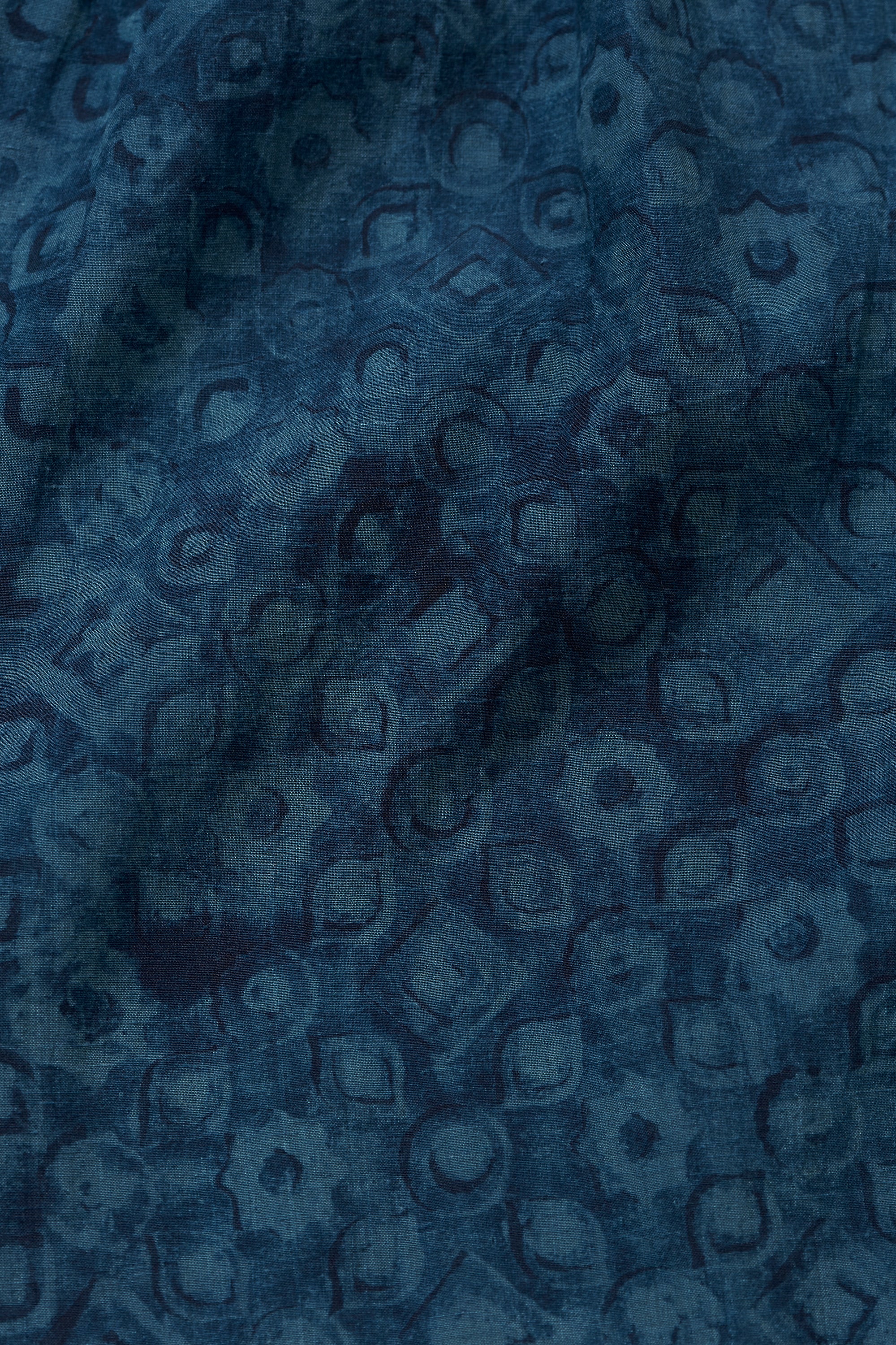 MEDIUM INDIGO BLOCK PRINTED DRESS