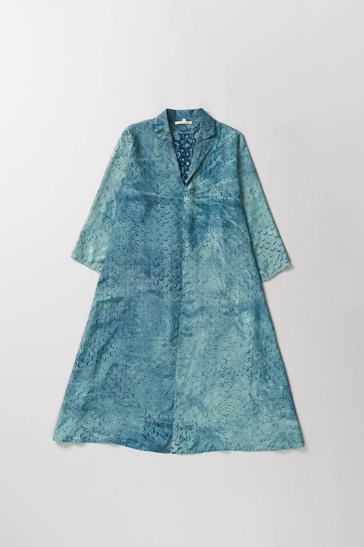 Silk Bandhani Dress in Medium Indigo