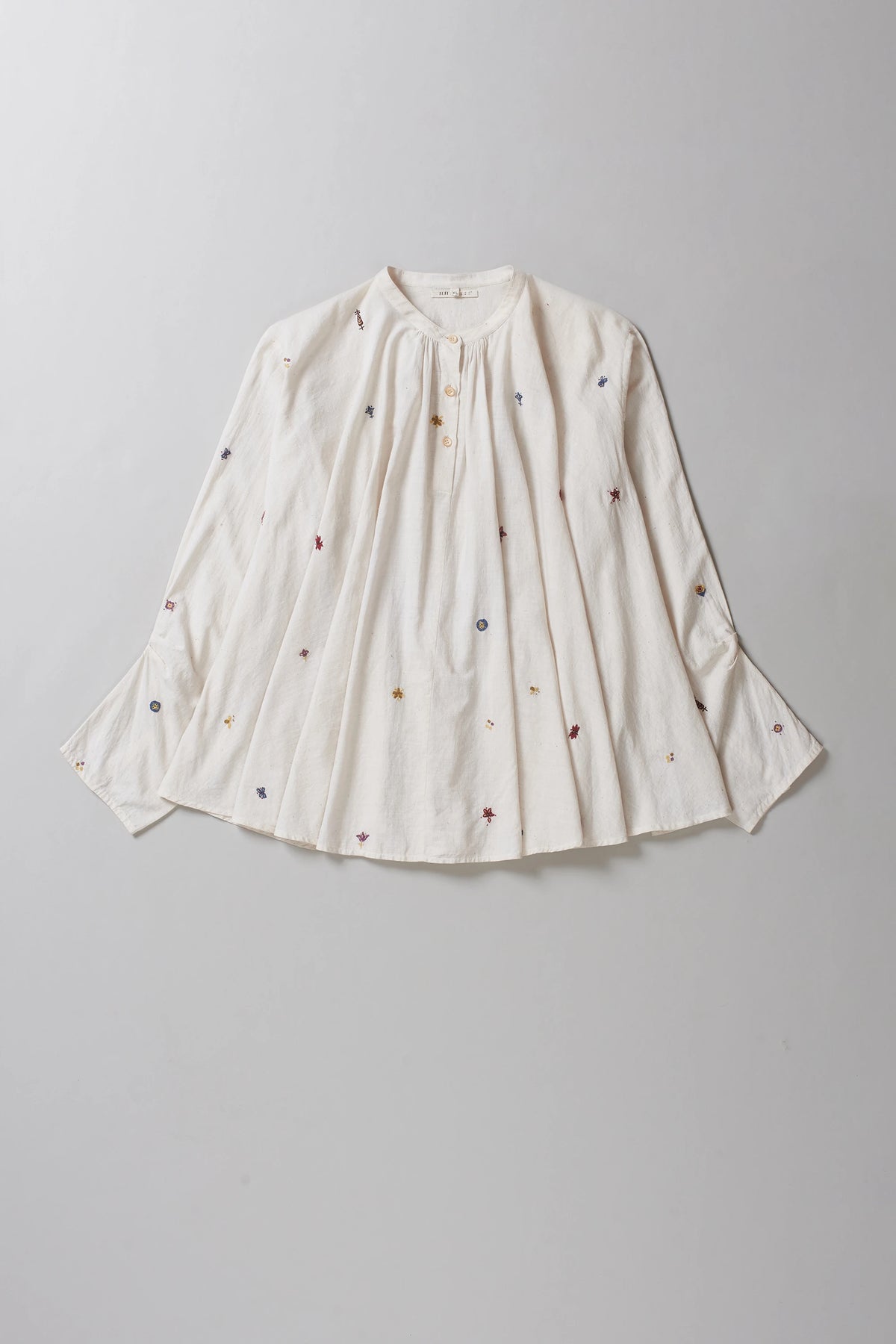 Off-White Hand Embroidered Cotton Top