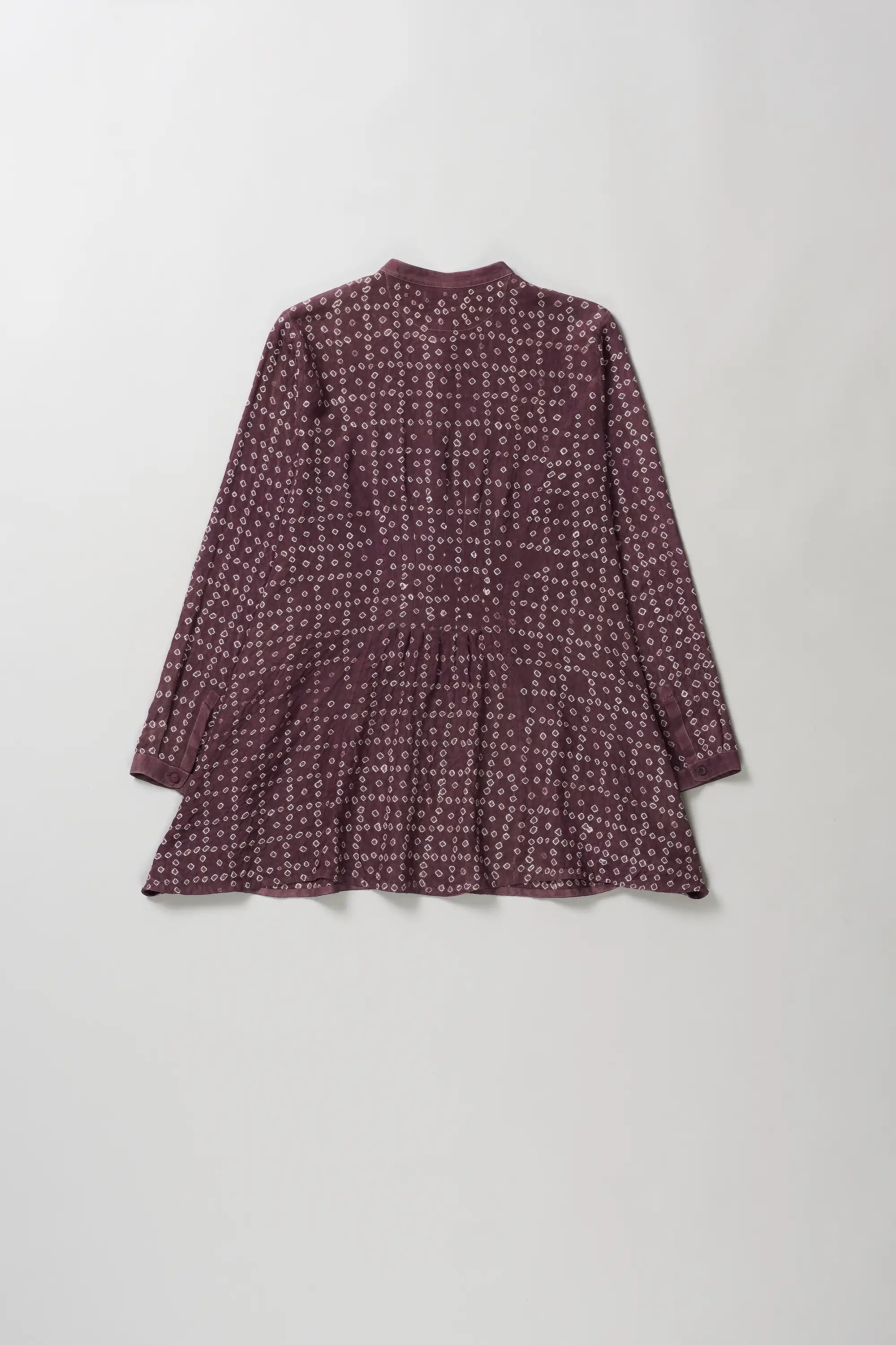 Purple Red Bandhani Silk Dress