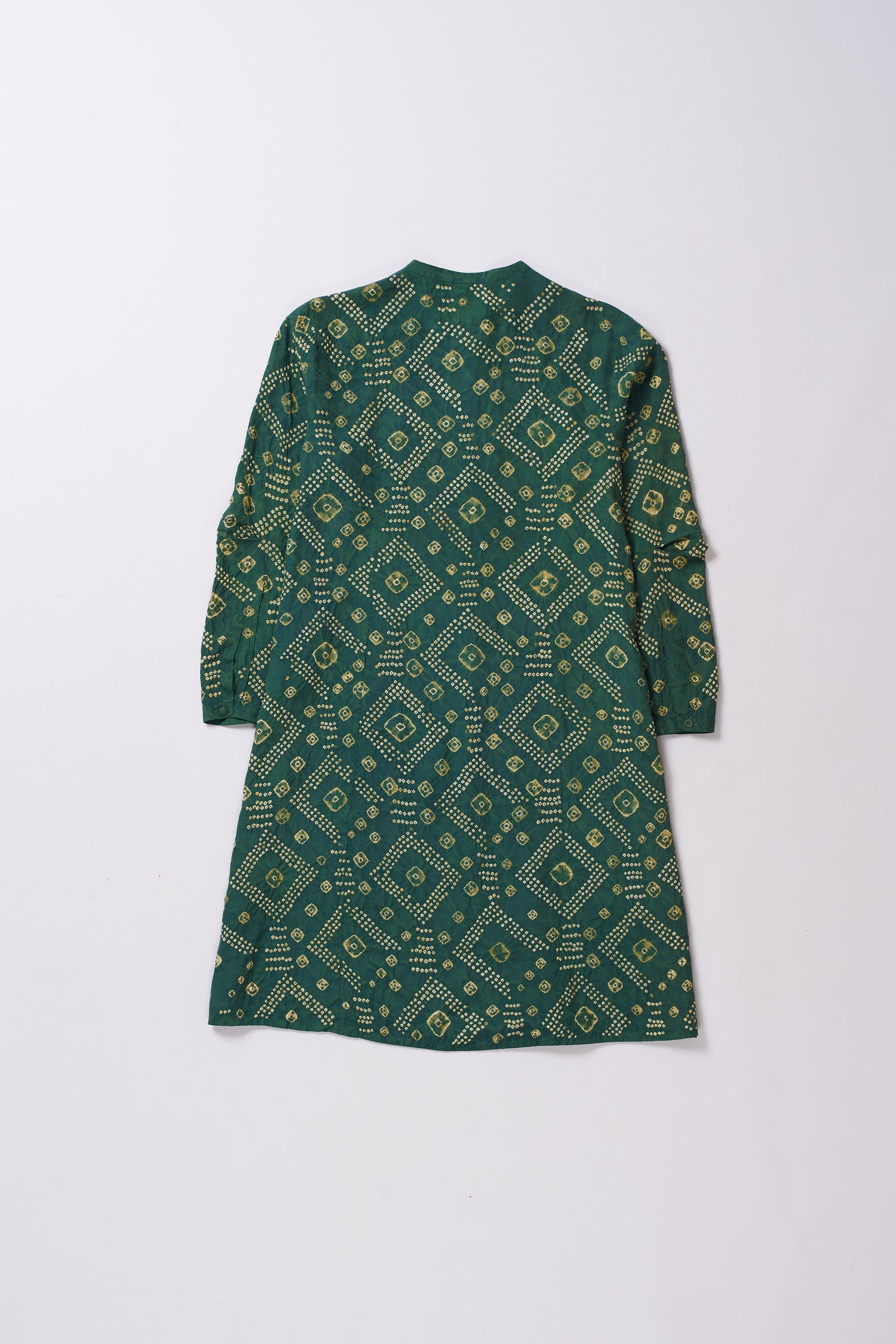 SILK DRESS IN BOTTLE GREEN