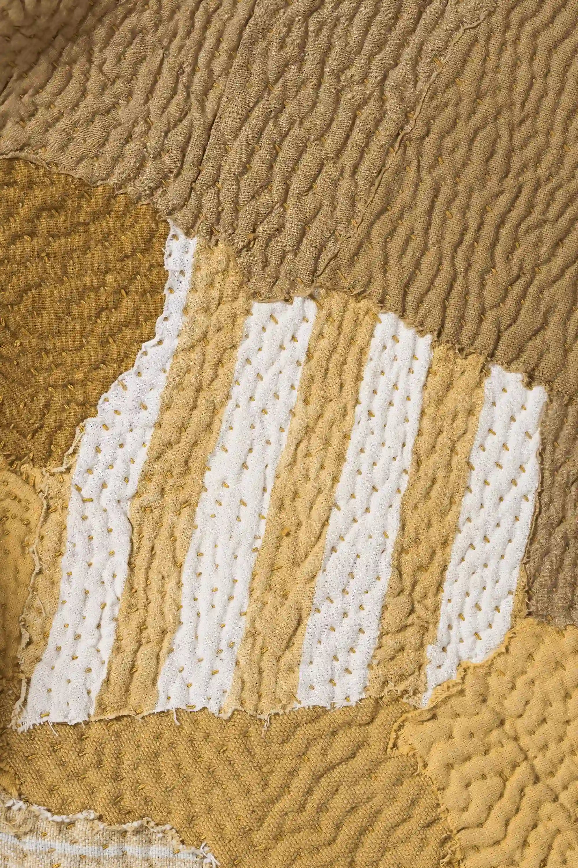 Fabric close-up with kanthawork