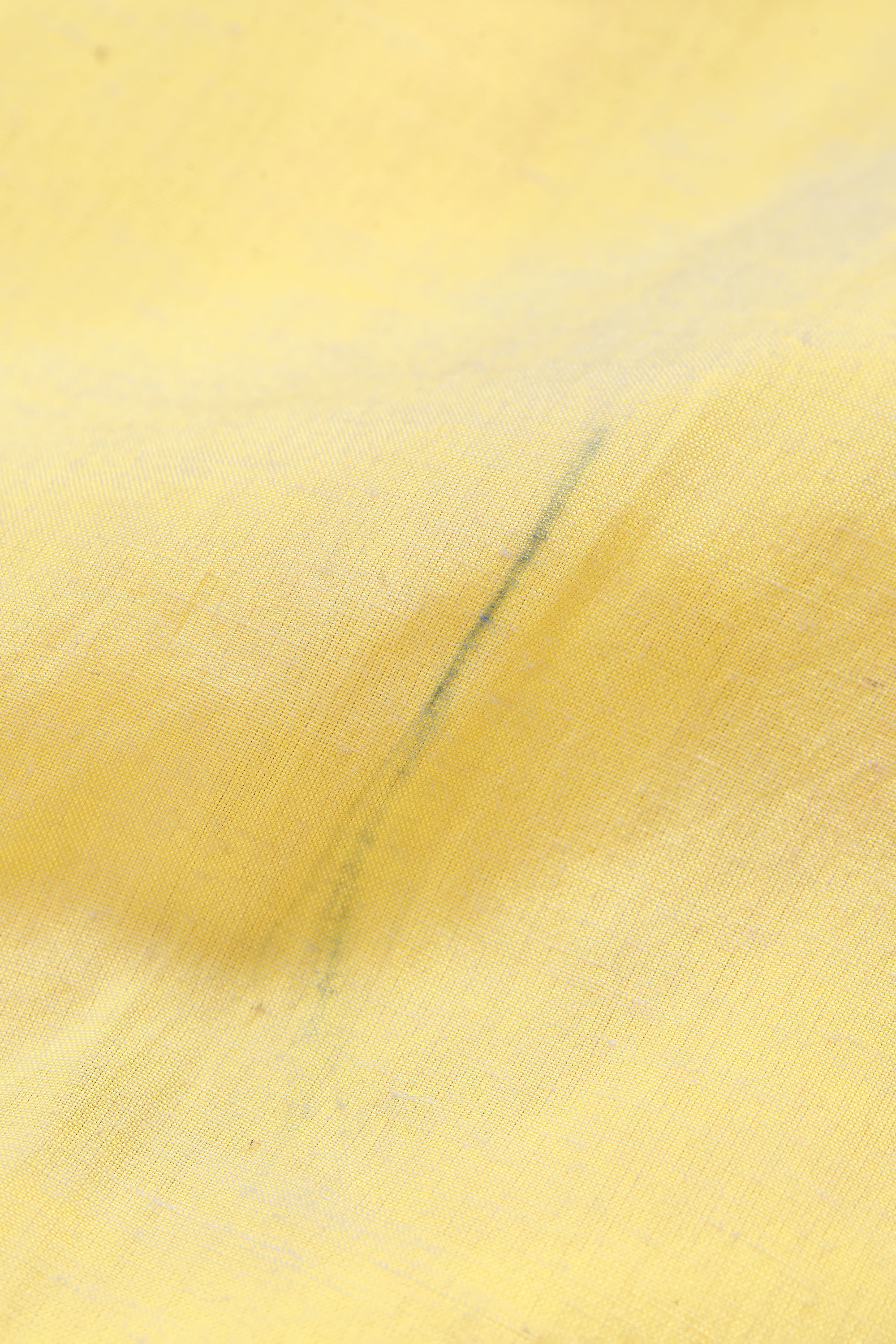 LEMON YELLOW EMBROIDERED COTTON SILK DRESS