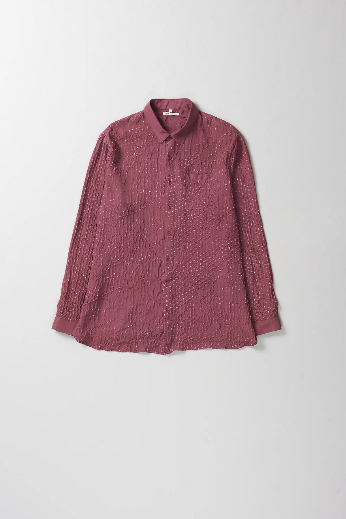Fuschia Pink Silk Bandhani Shirt