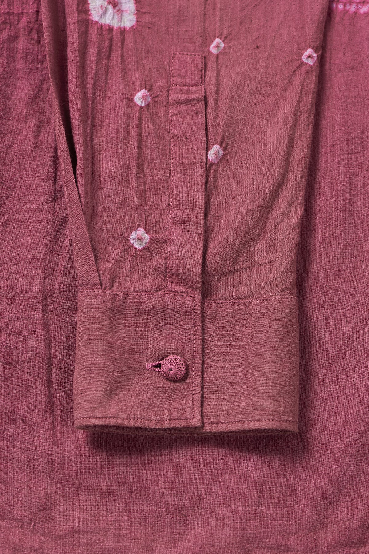 Fine Cotton Shirt Speckled with Shibori
