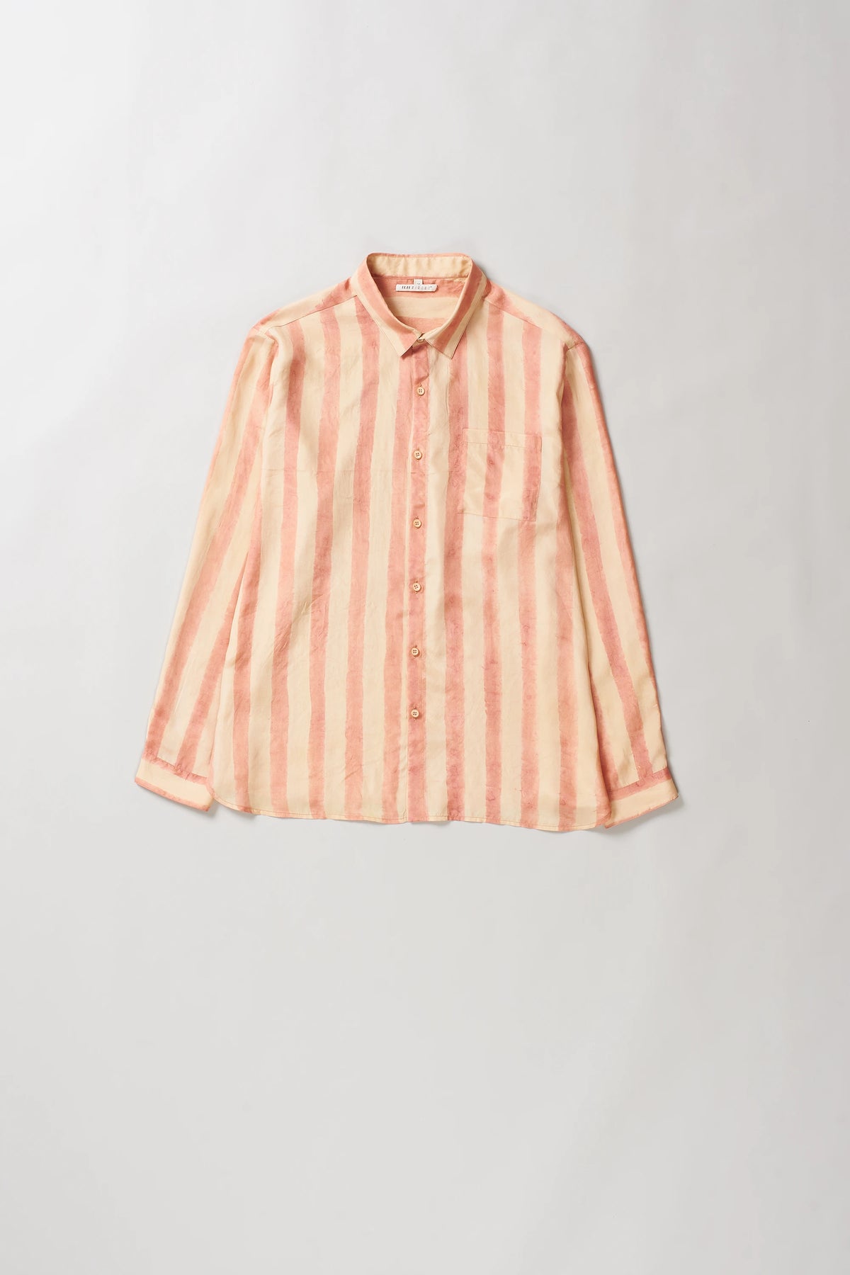 Hand Painted Yellow Dyed Silk Shirt
