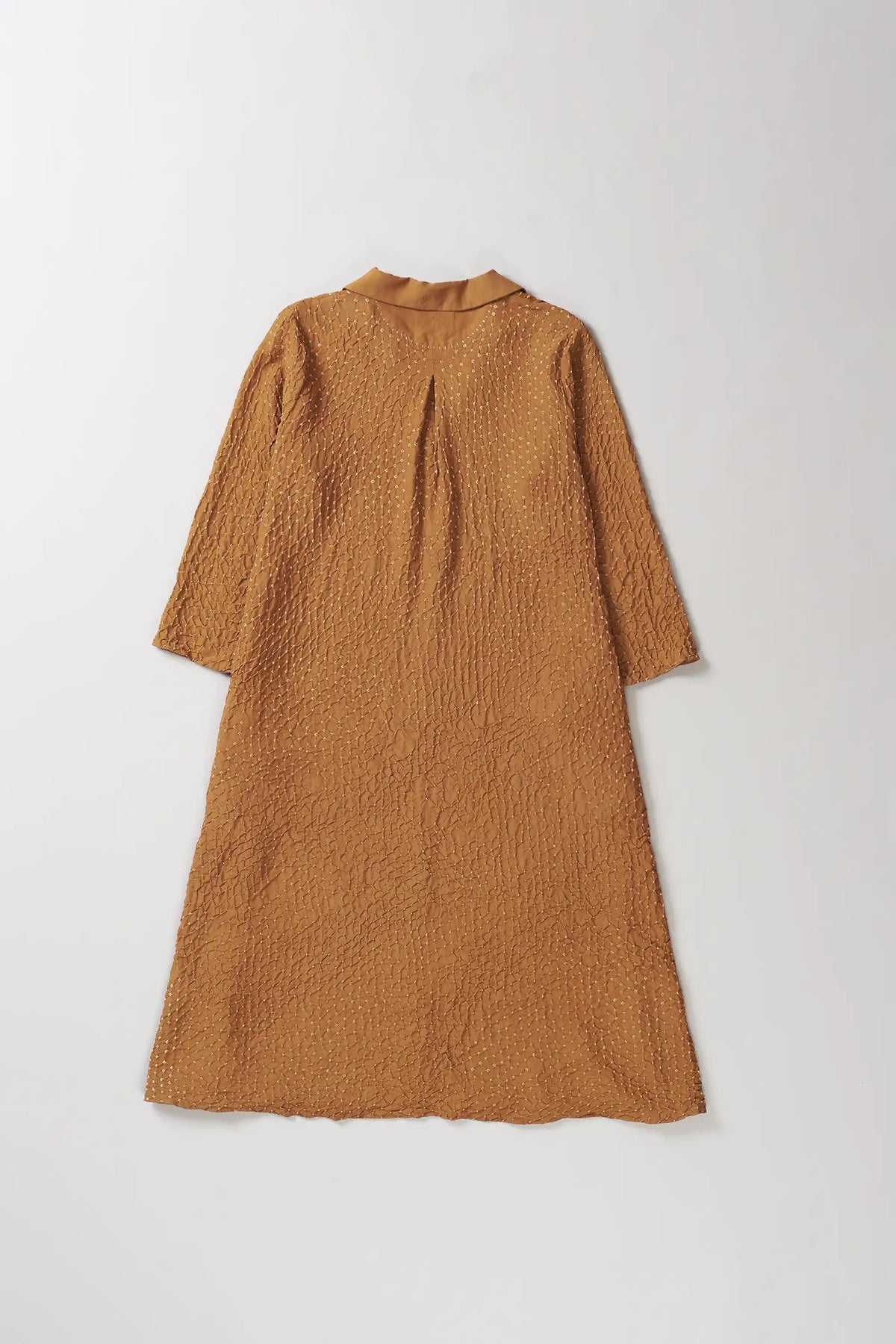 Sunset Orange Silk Bandhani Dress