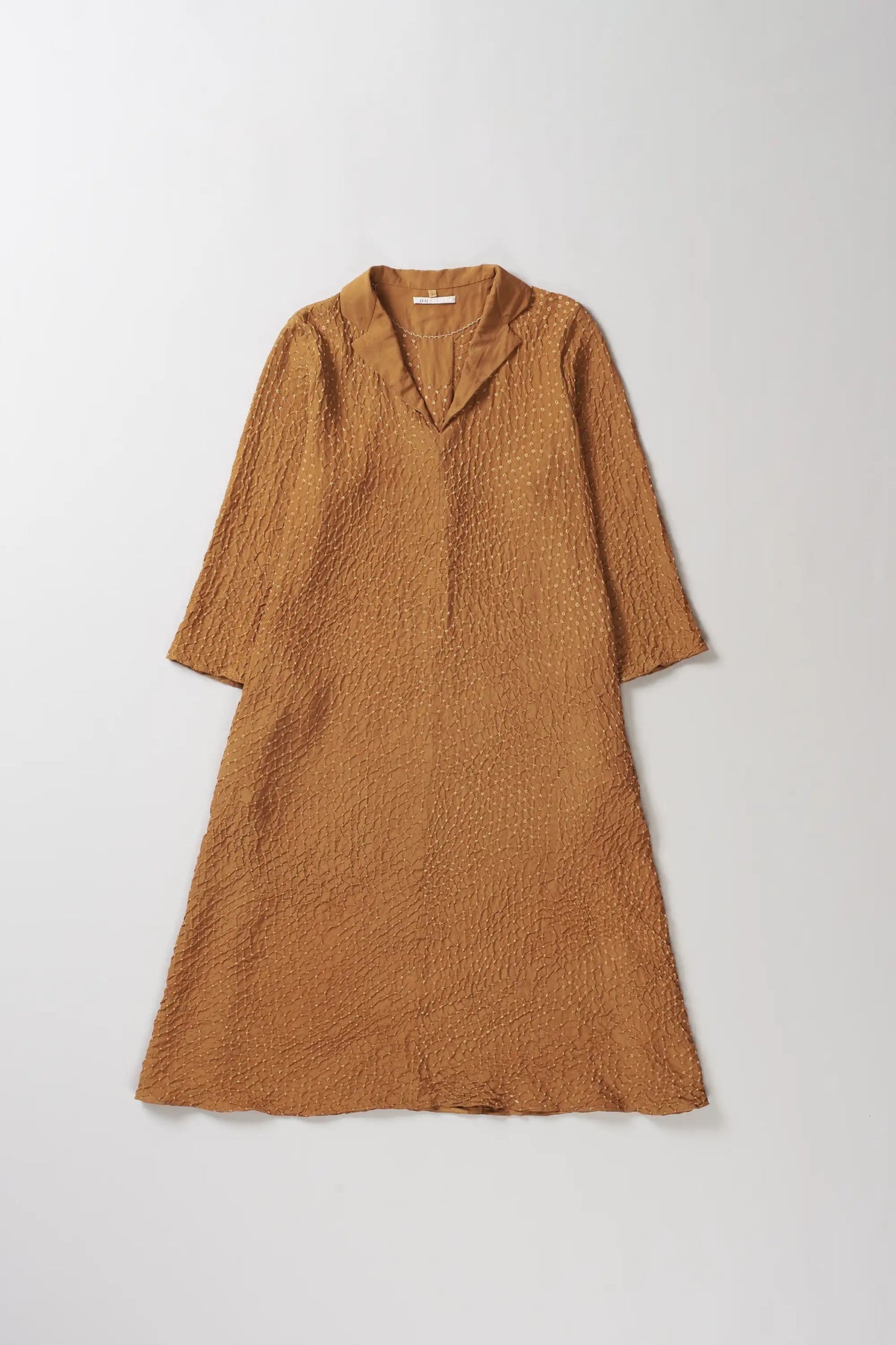 Sunset Orange Silk Bandhani Dress