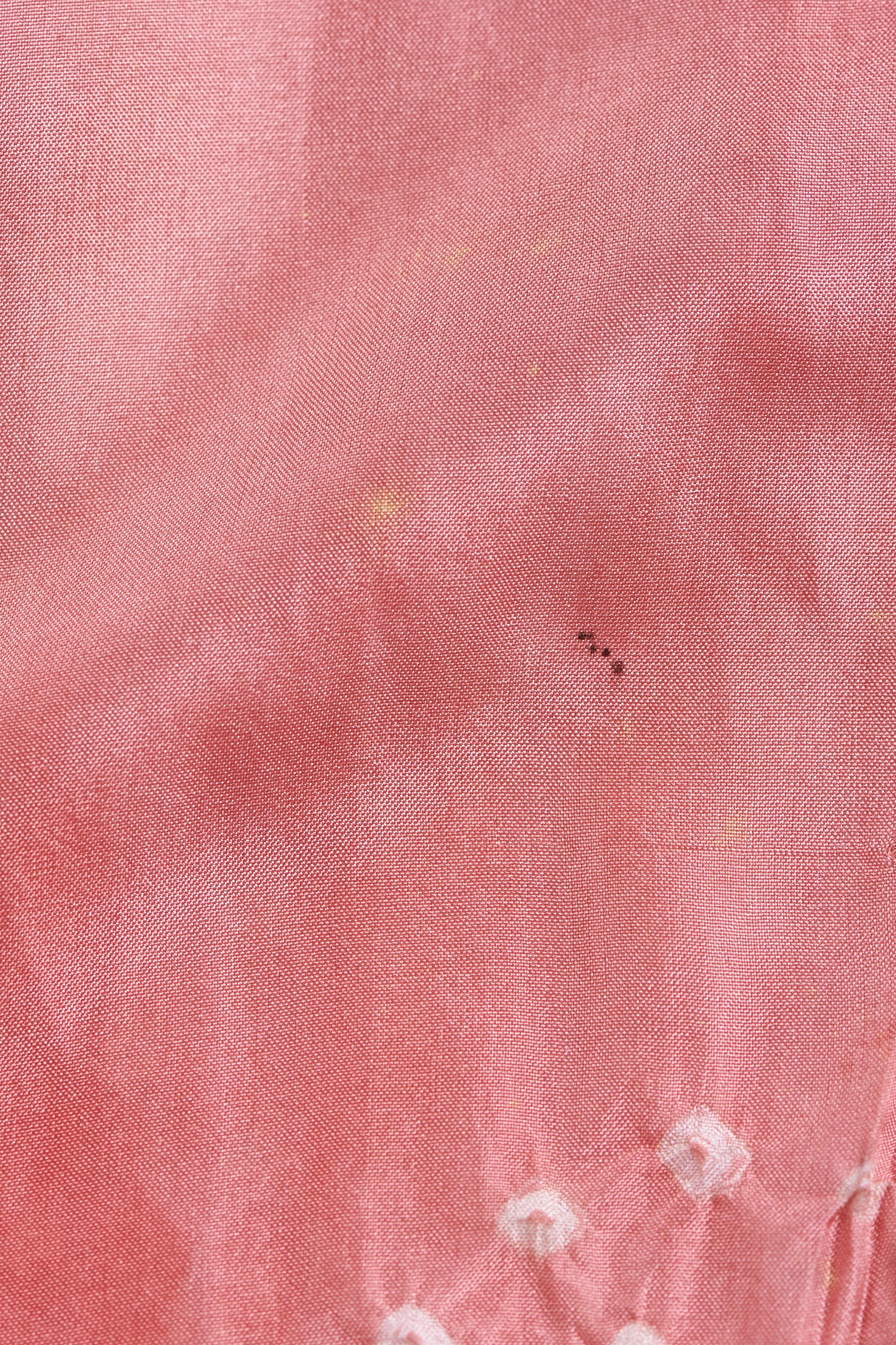 PINK WOOD SILK BANDHANI SCARF