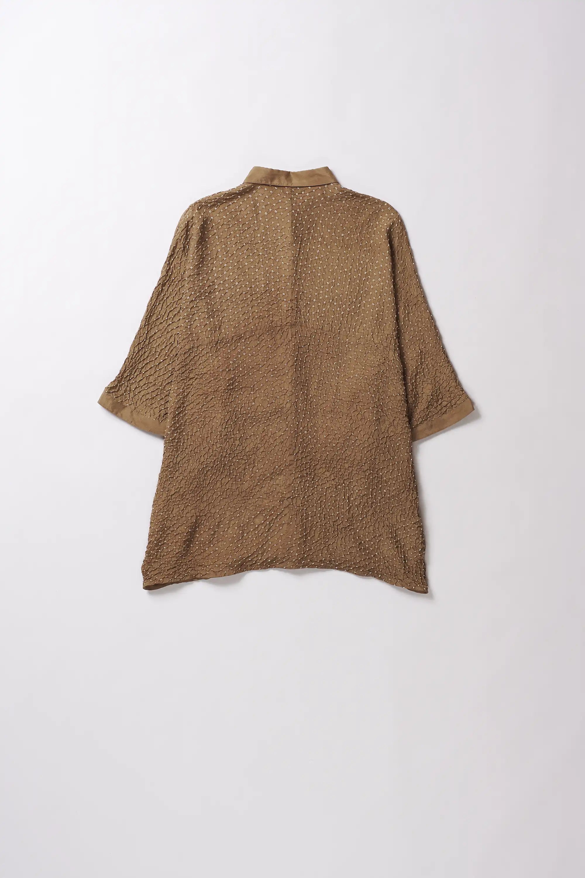 Over Bandhani Silk Statement Shirt