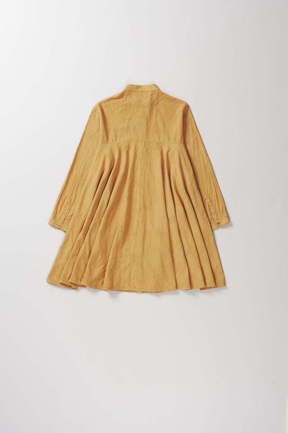 Mustard Yellow Bandhani Cotton Dress