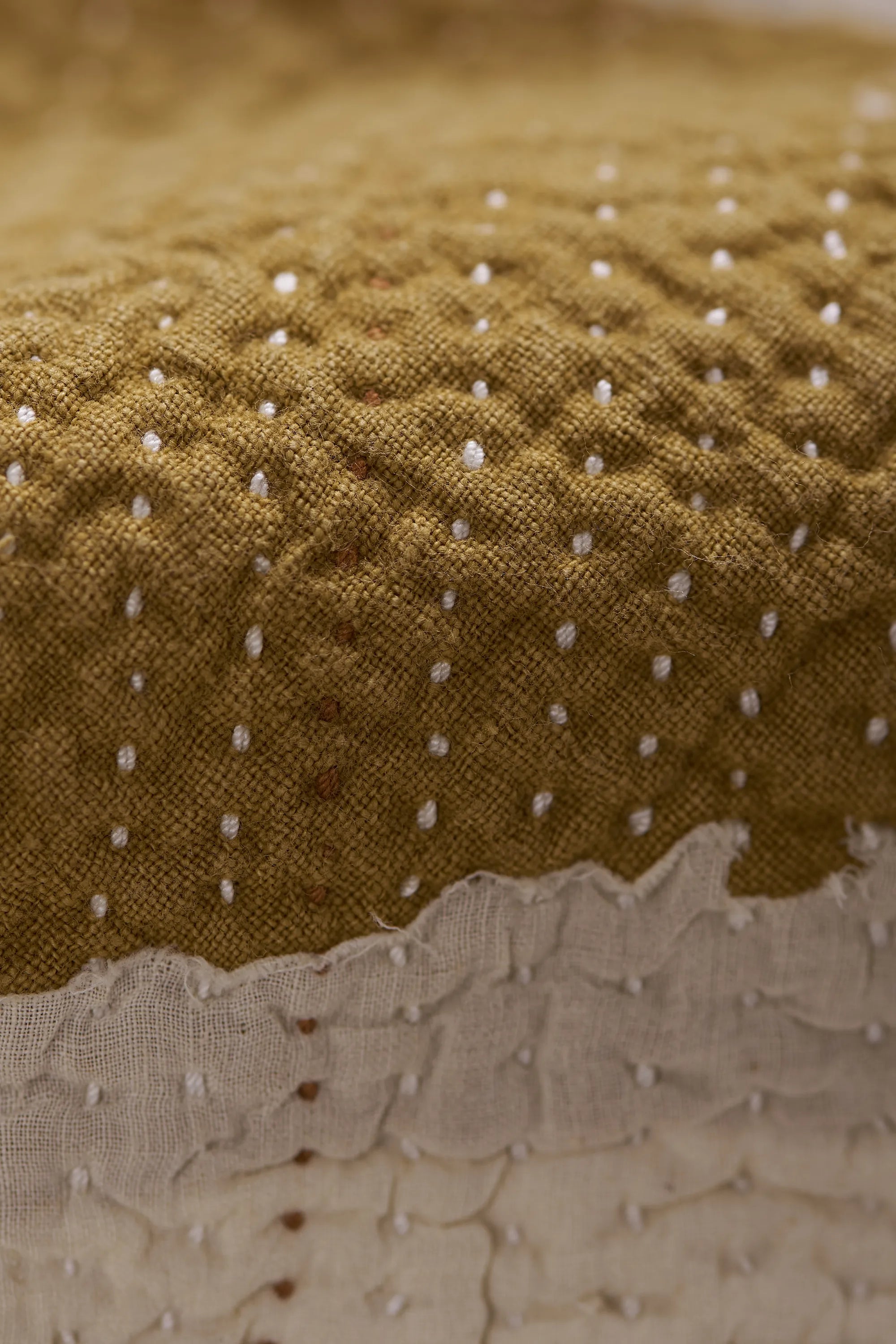 Fabric close-up with patchwork
