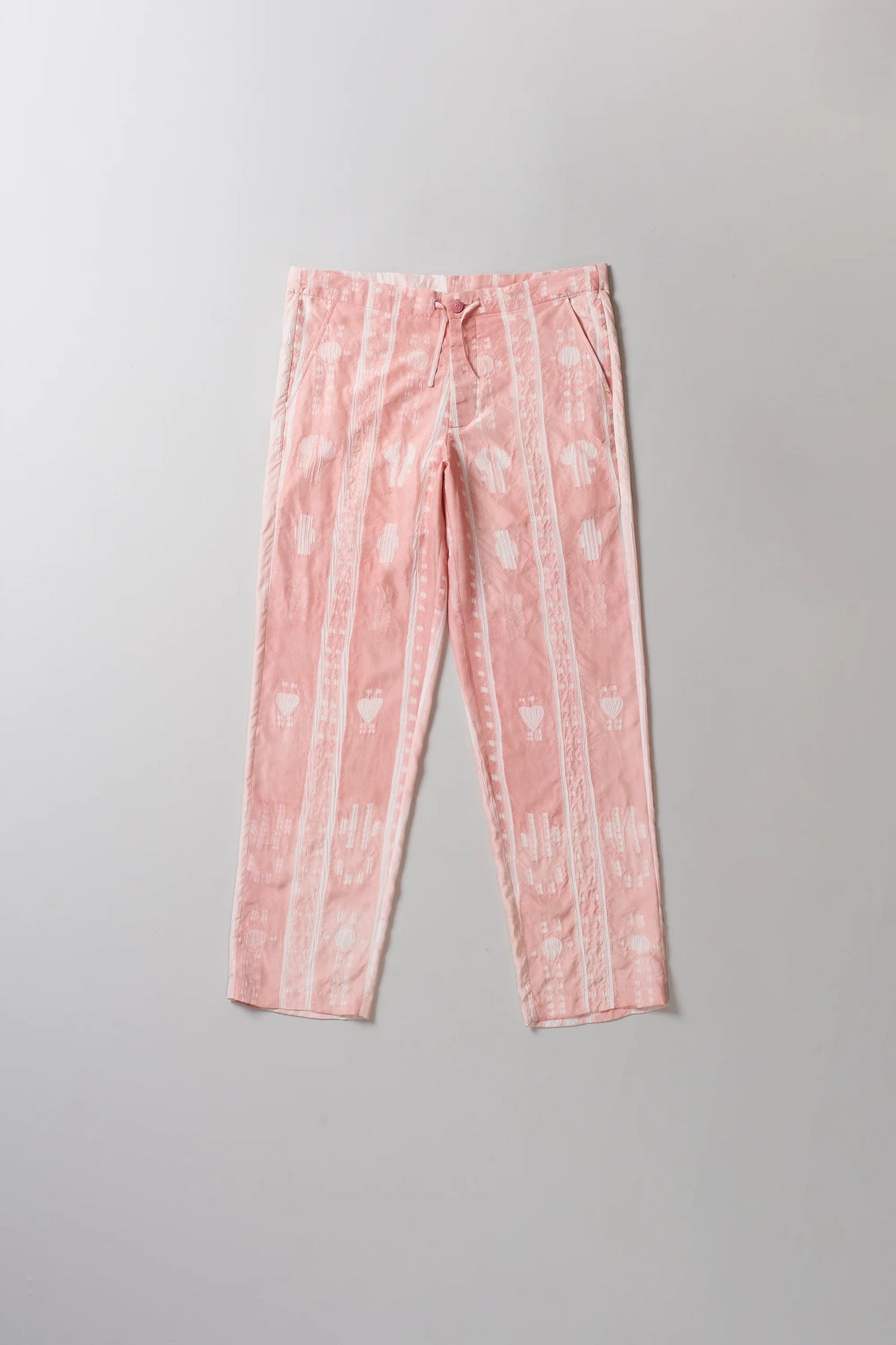 Chalk Pink Silk Shibori Pant