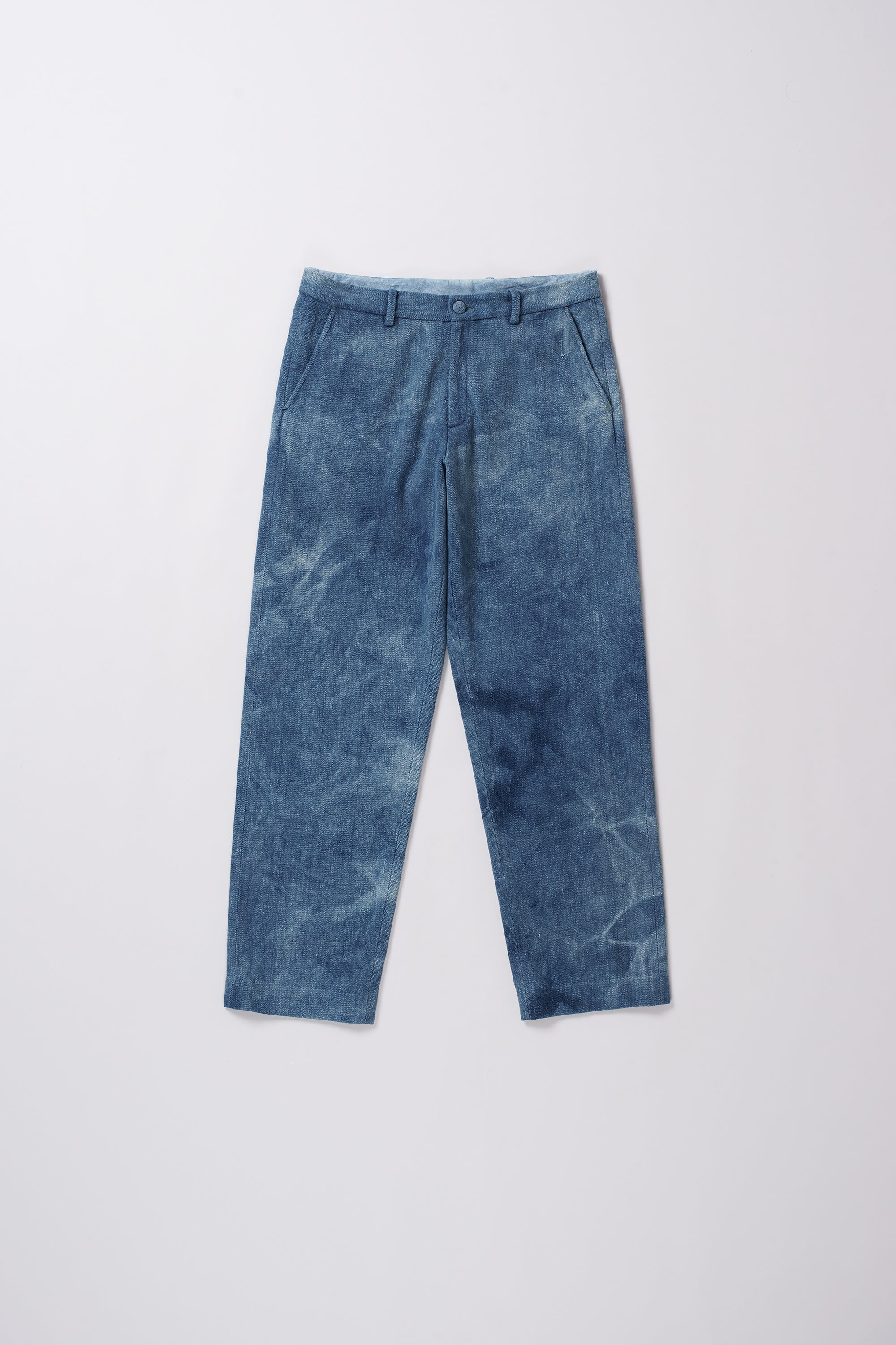 Cotton Denim Pants Indigo Handspun