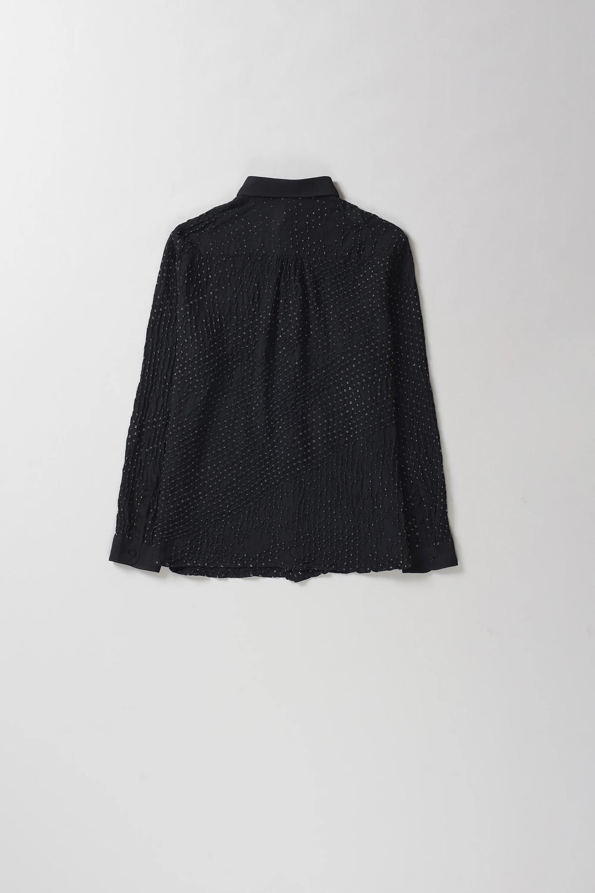 Black Silk Bandhani Shirt