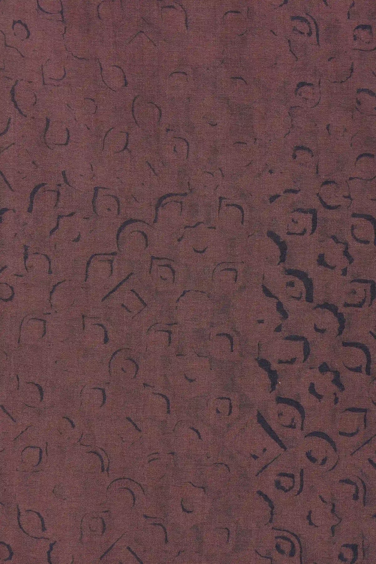 Burnt Umber with Block Print Cotton Silk Trouser