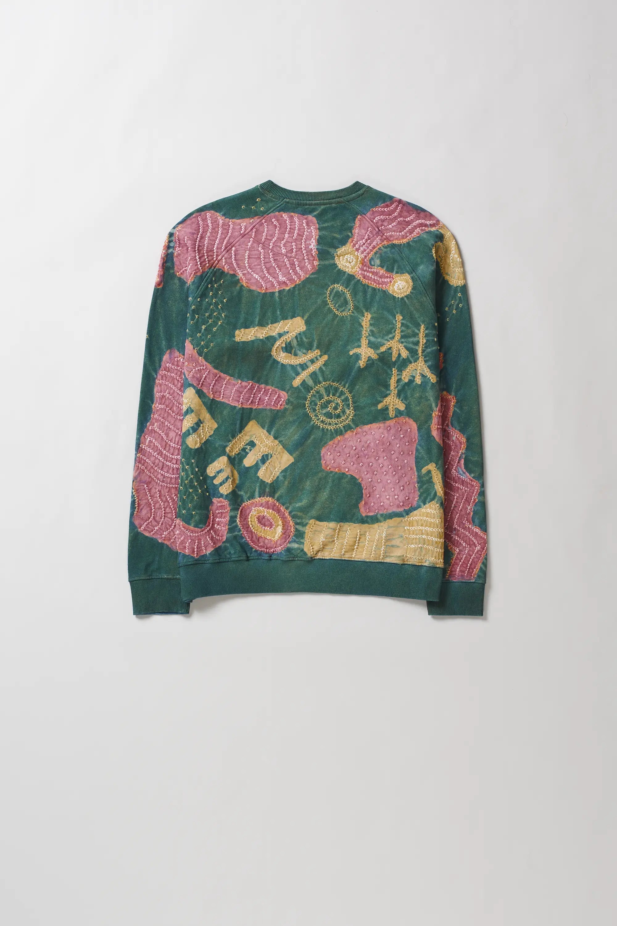 MULTICOLOUR HANDPAINTED SWEATSHIRT CRAFTED WITH BANDHANI