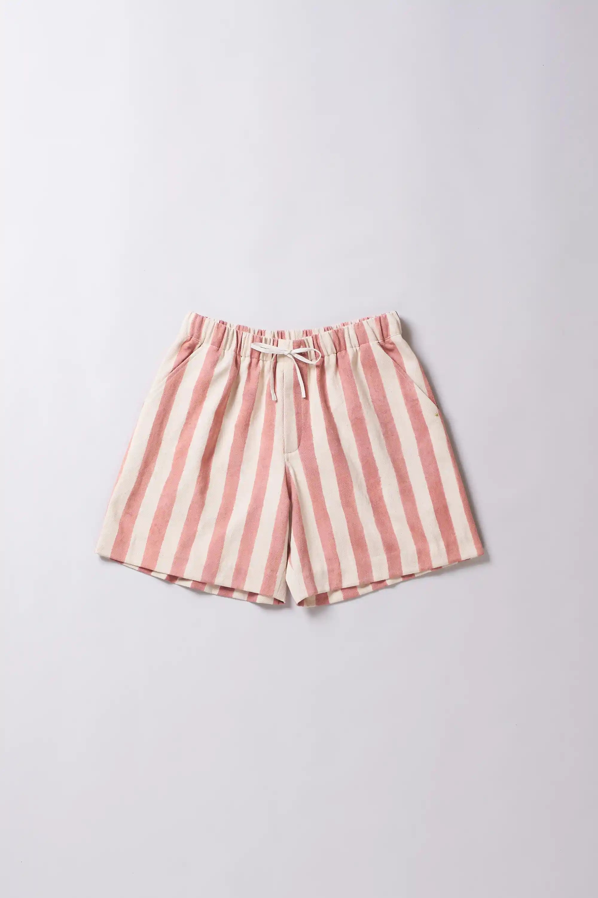 Front image of a pink wood shorts