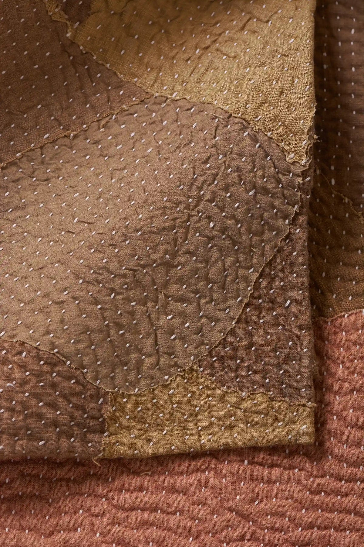 Patchwork Quilt in Filter Coffee