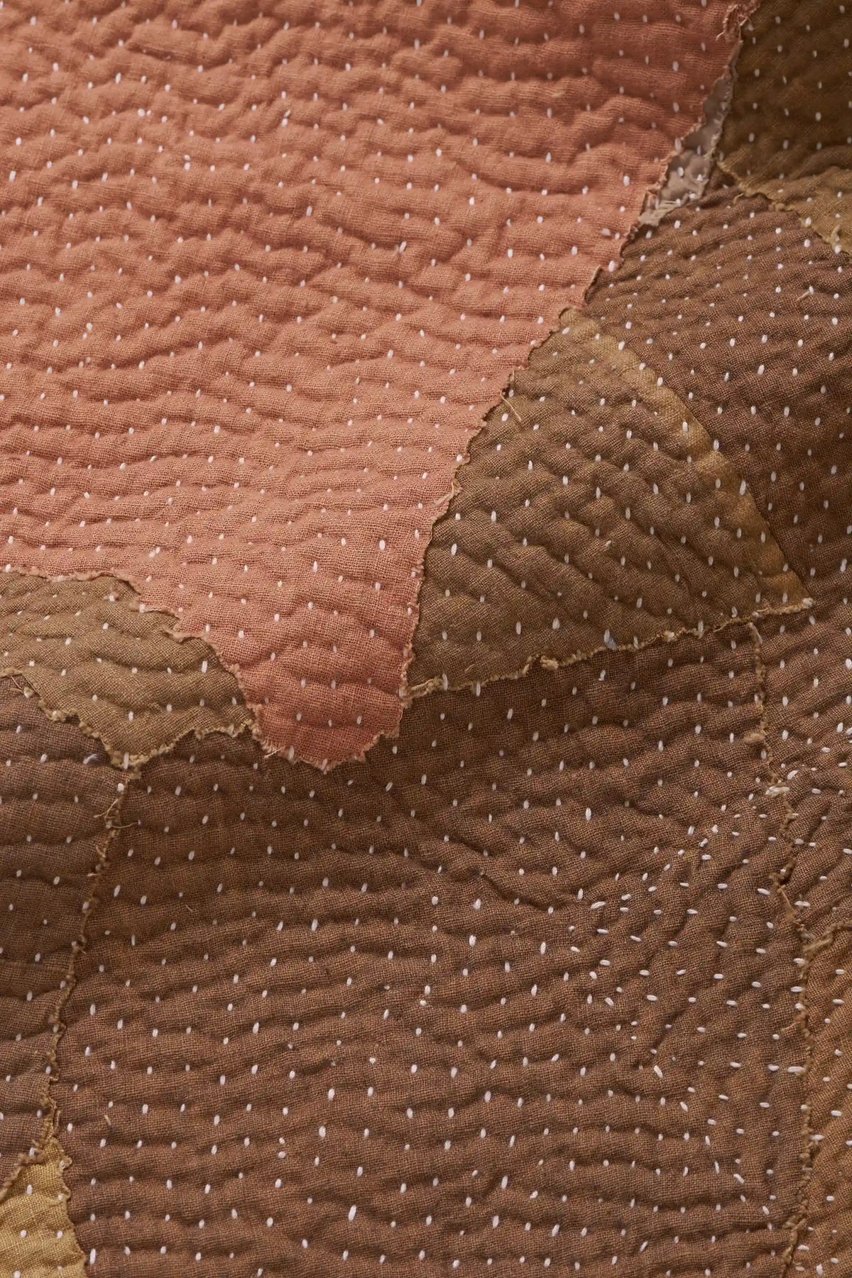 Patchwork Quilt in Filter Coffee