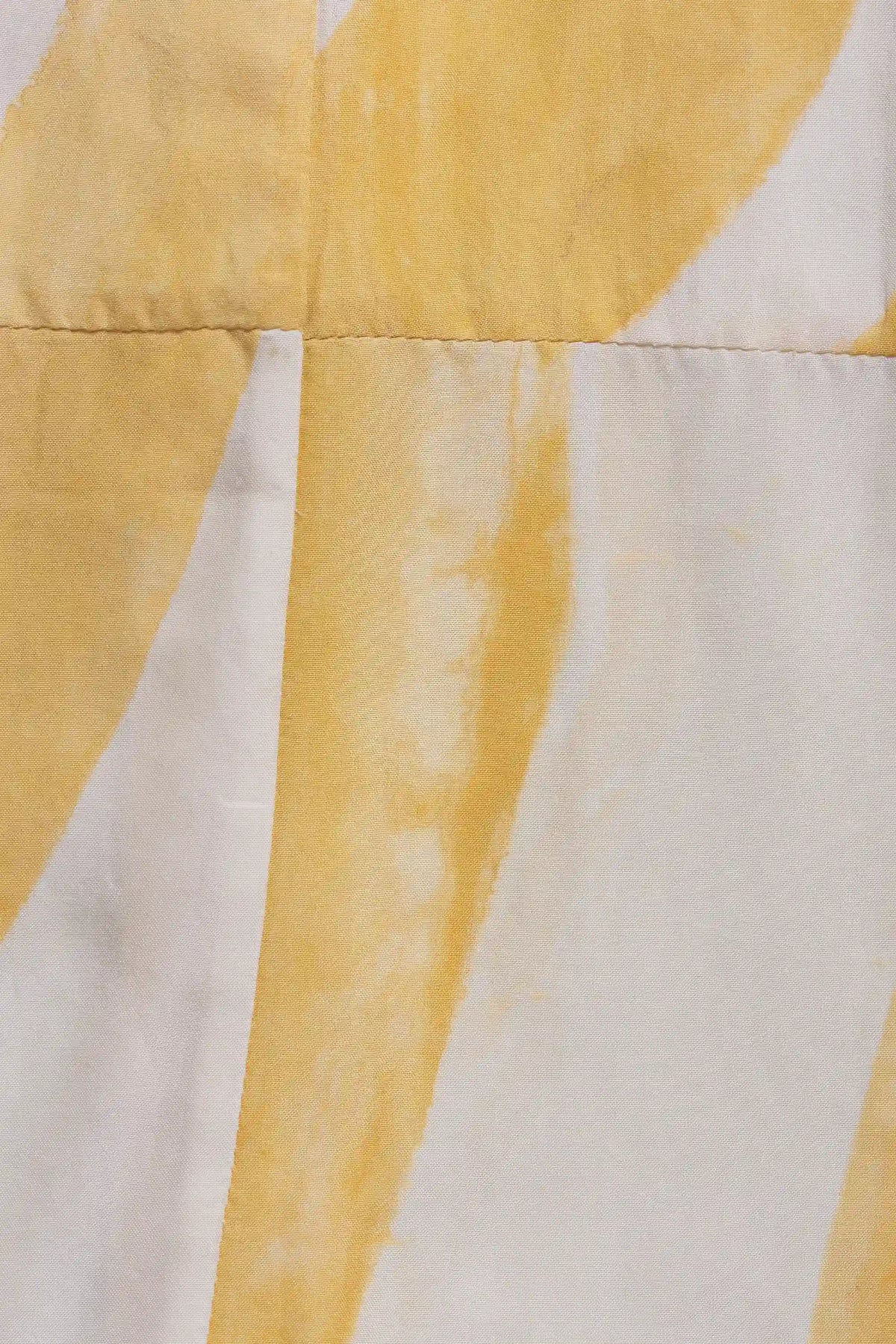 Kimono Inspired Silk Shirt in Mango yellow