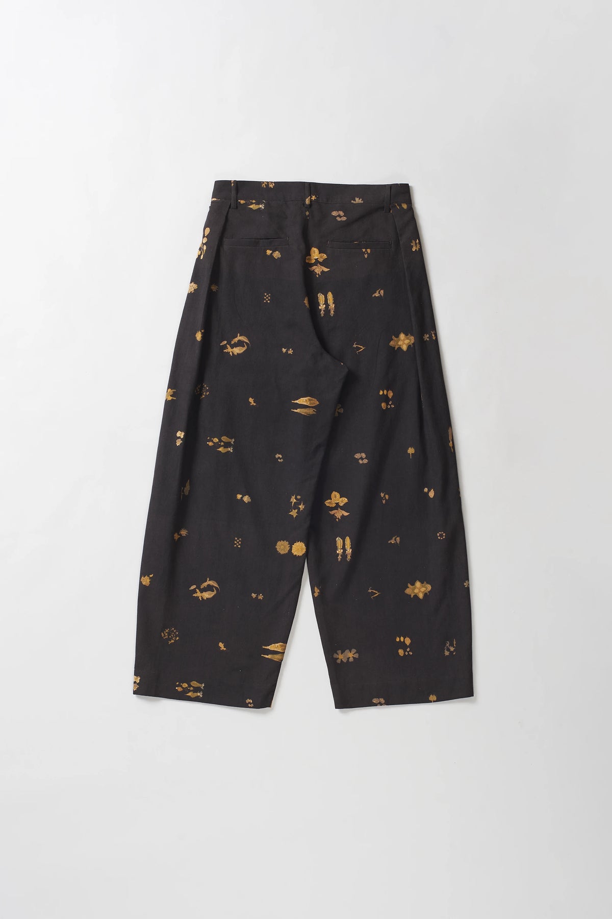 Screen Print Black Wide Leg Trousers
