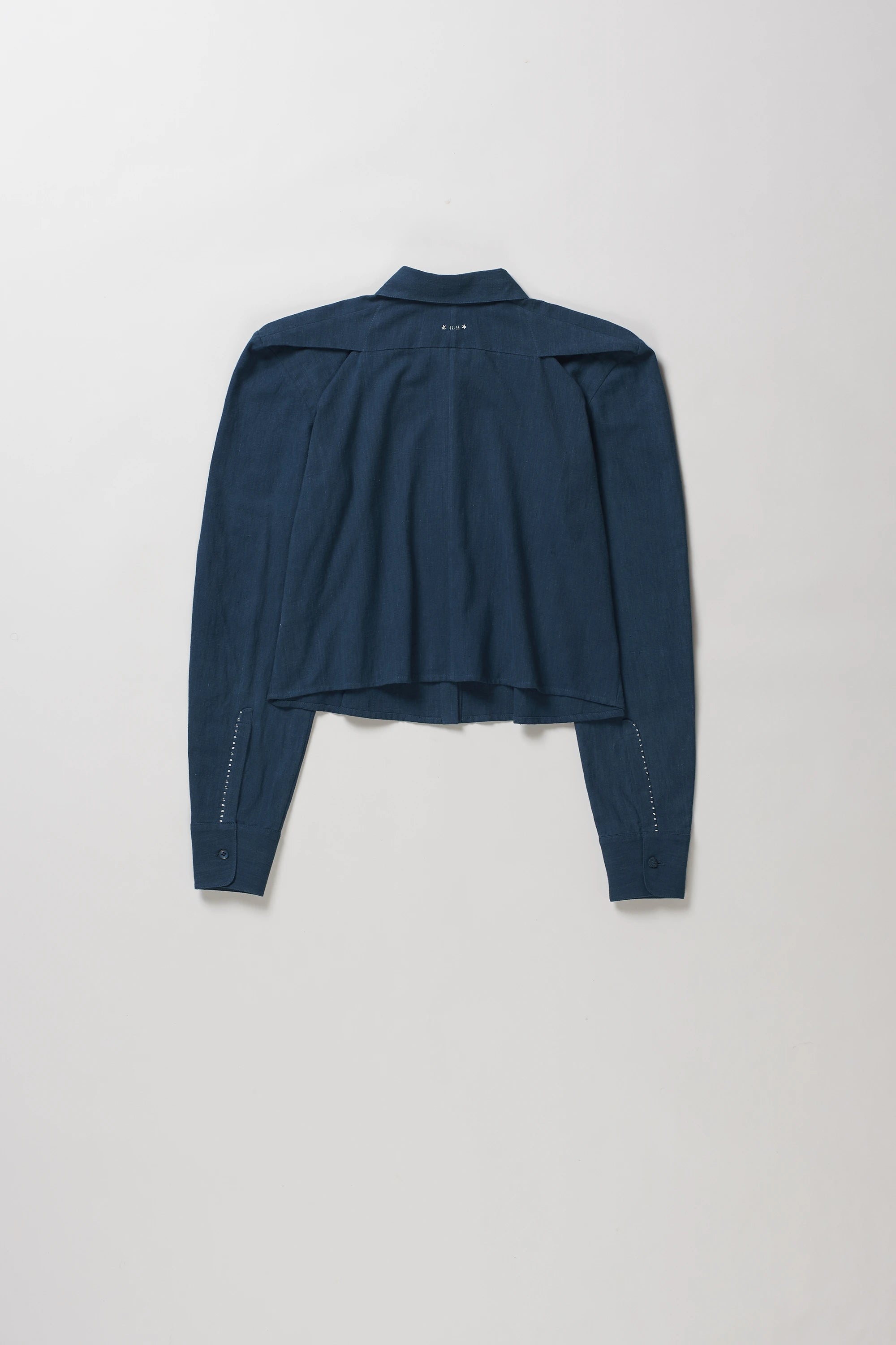 Boxy Cotton Shirt in Space Blue