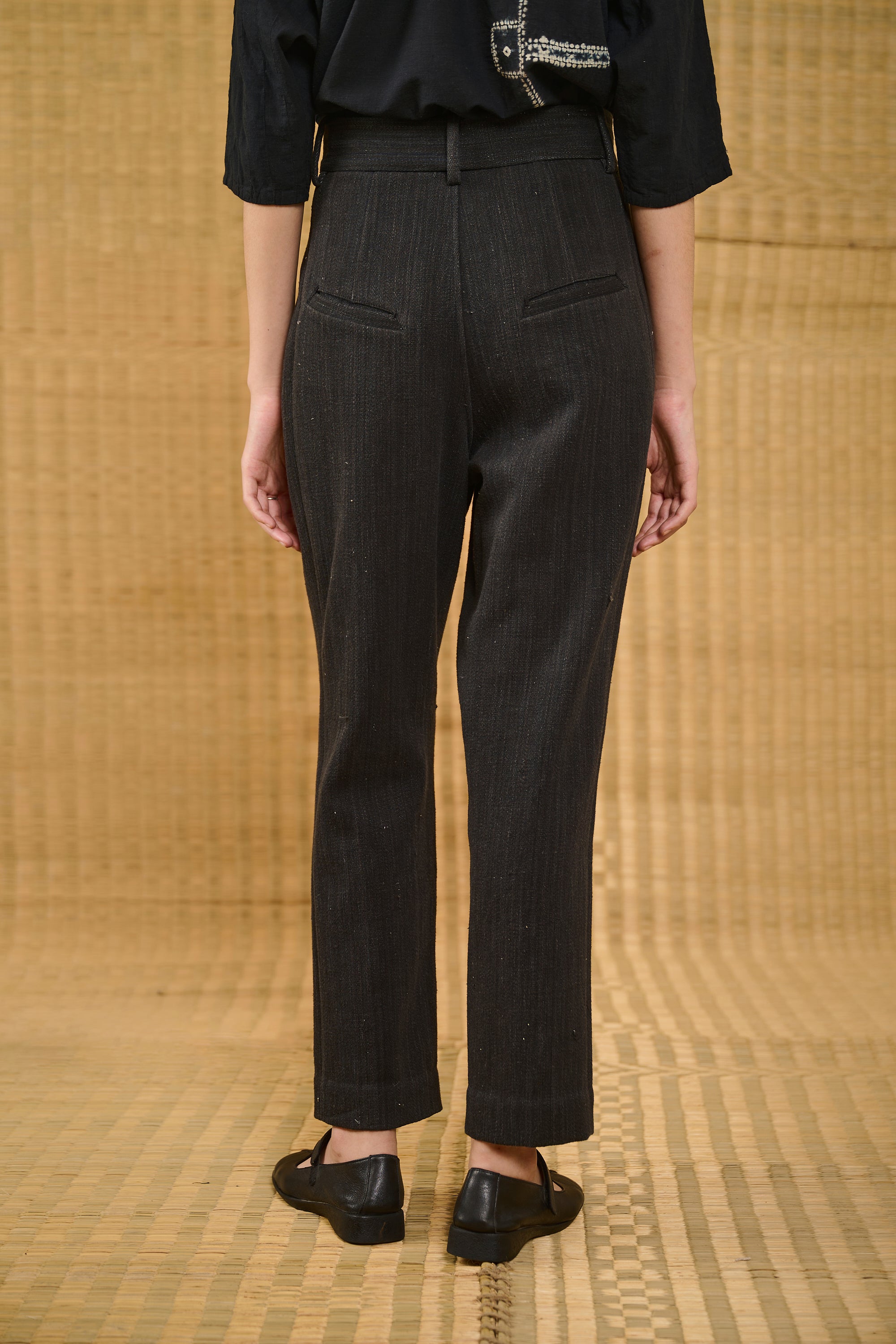 REGULAR FIT DENIM TROUSERS