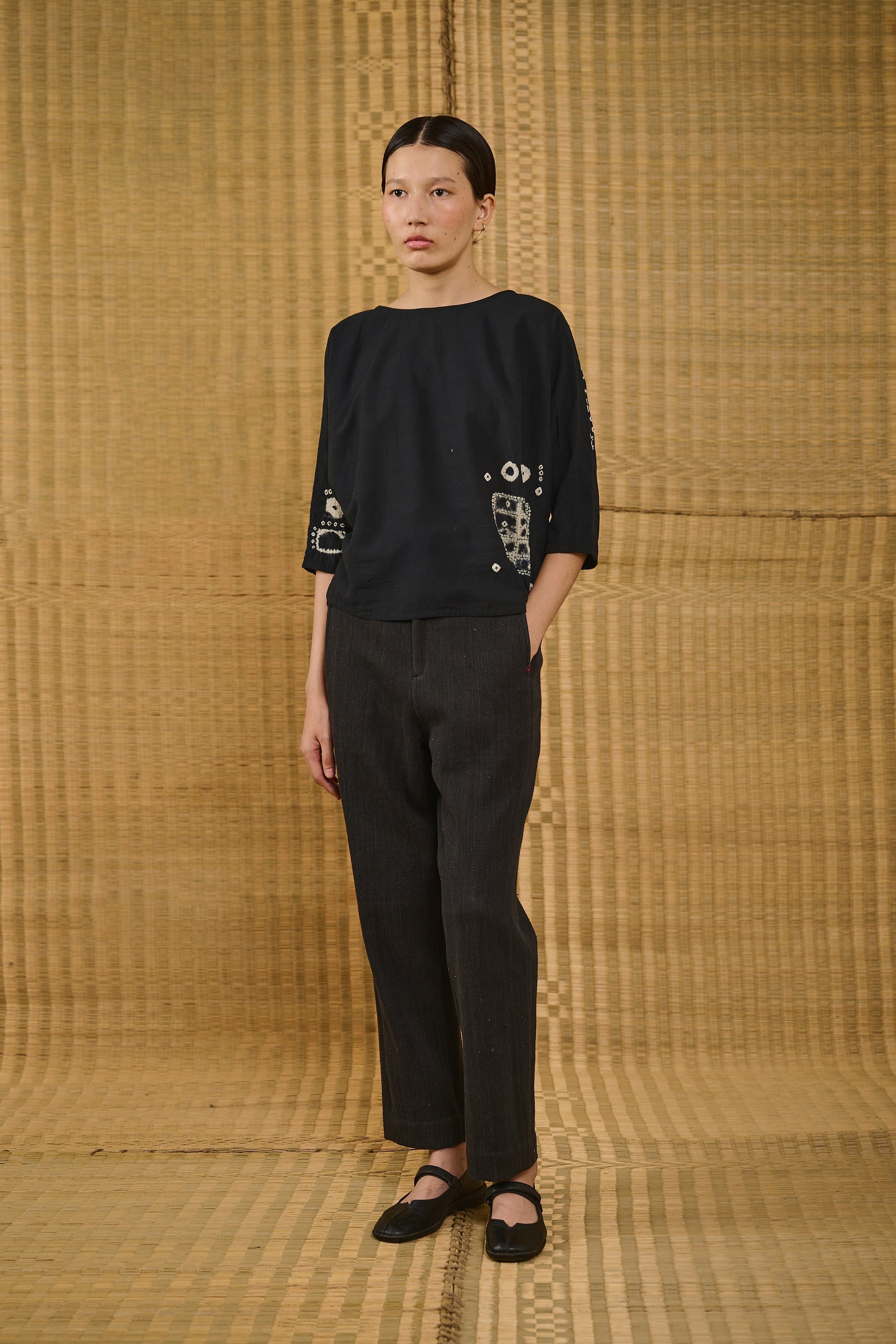 REGULAR FIT DENIM TROUSERS