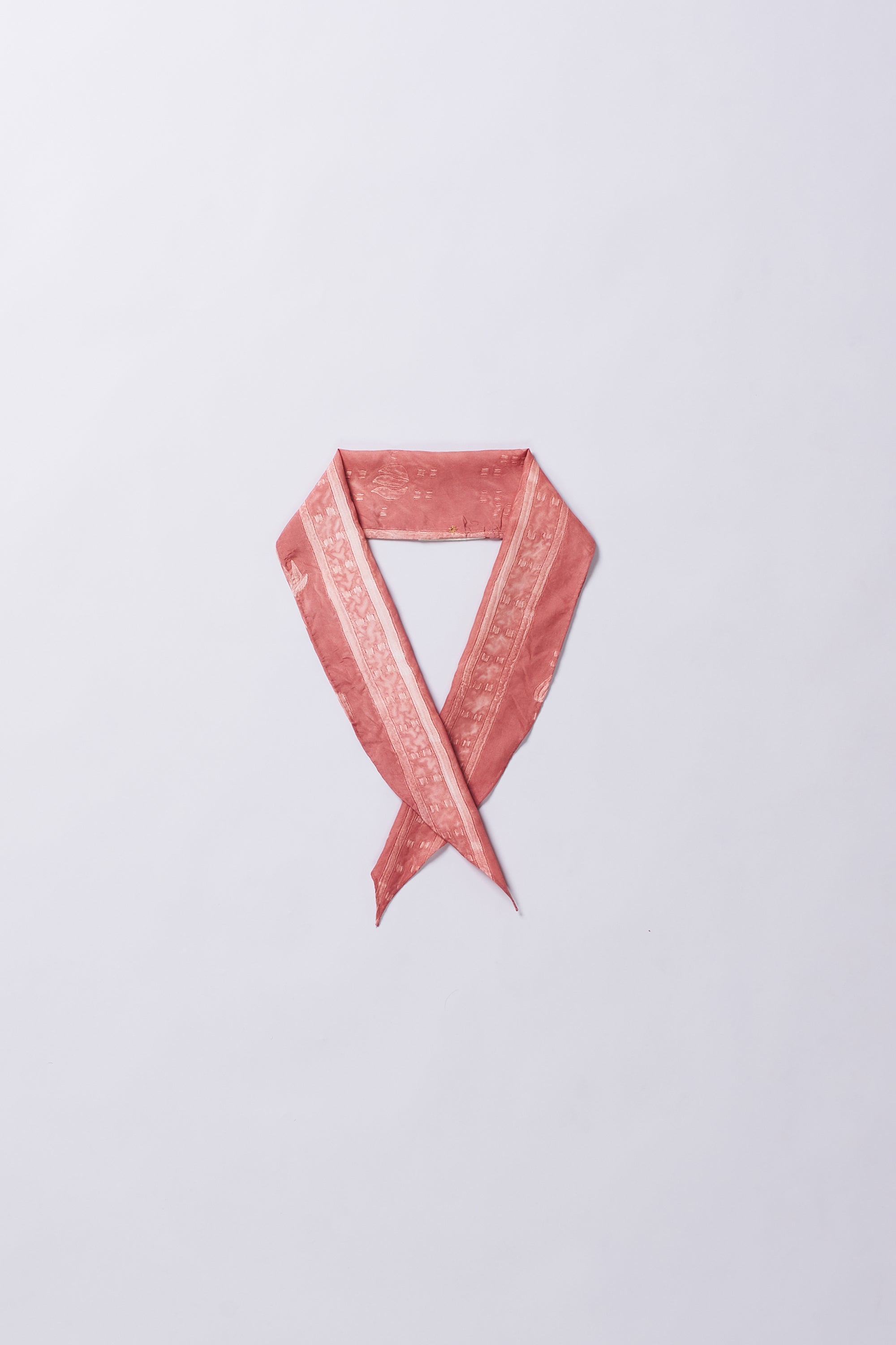 Chalk Pink Shibori Silk Bandana