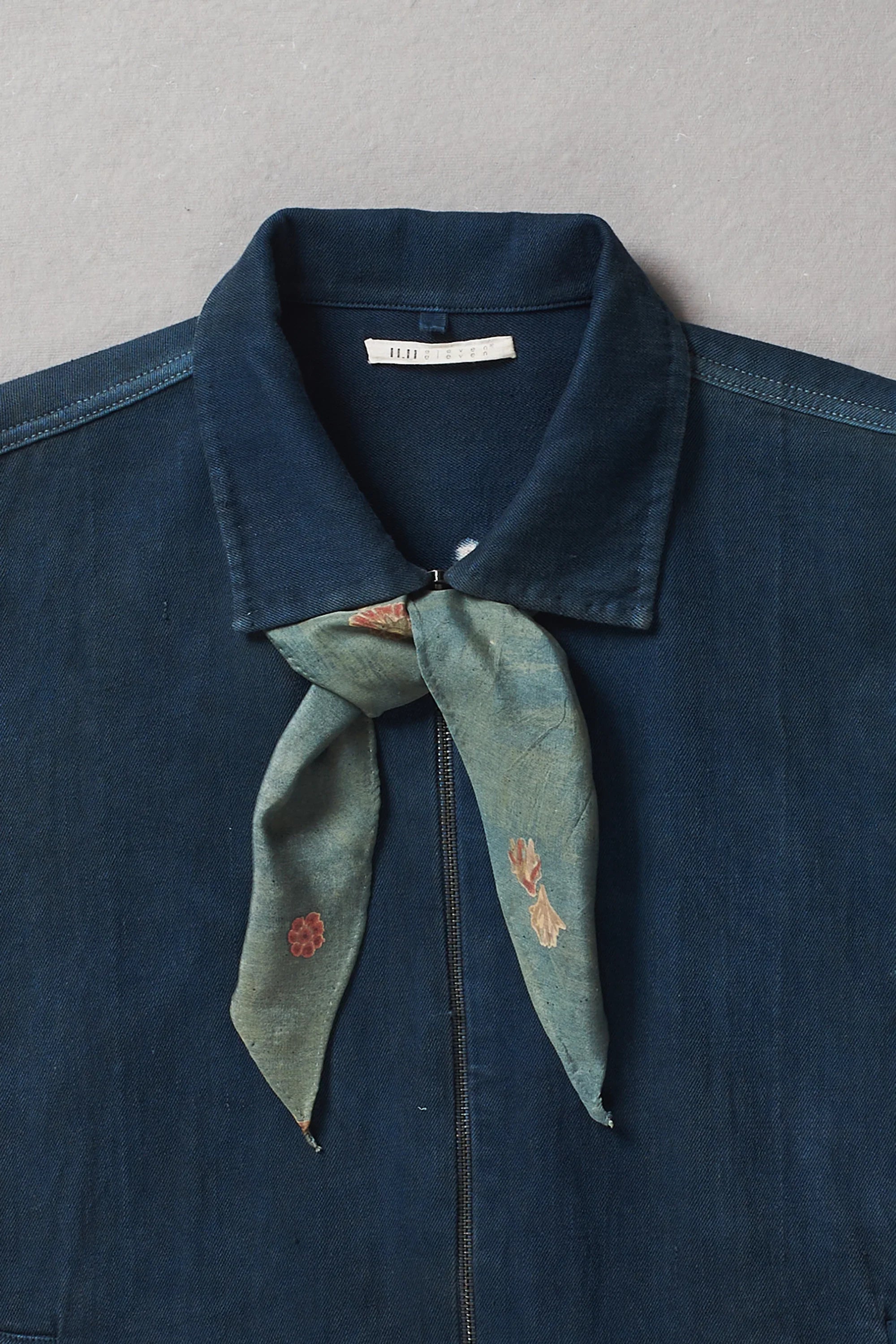 Leaf Green Screen Printed Silk Bandana