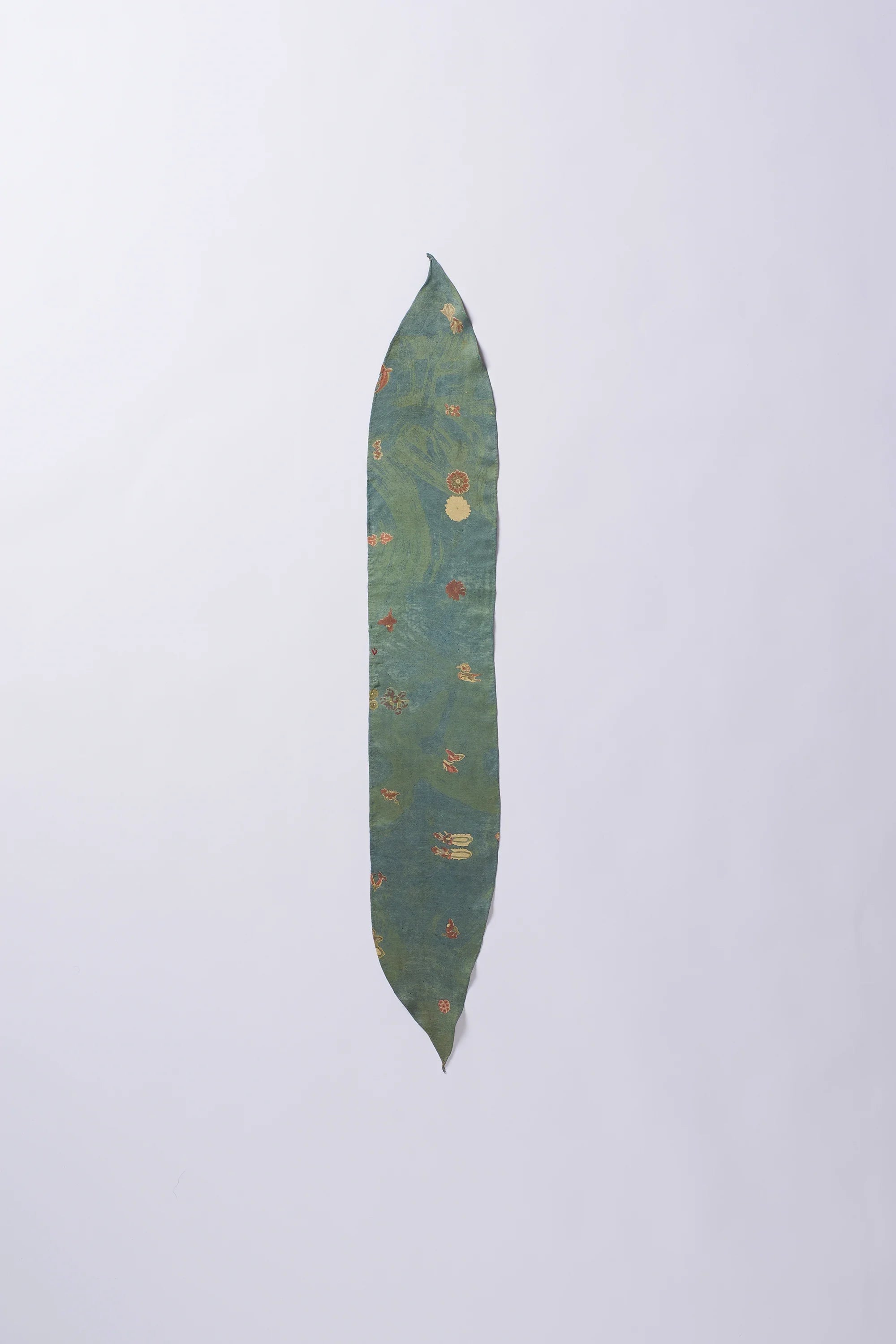 Leaf Green Screen Printed Silk Bandana