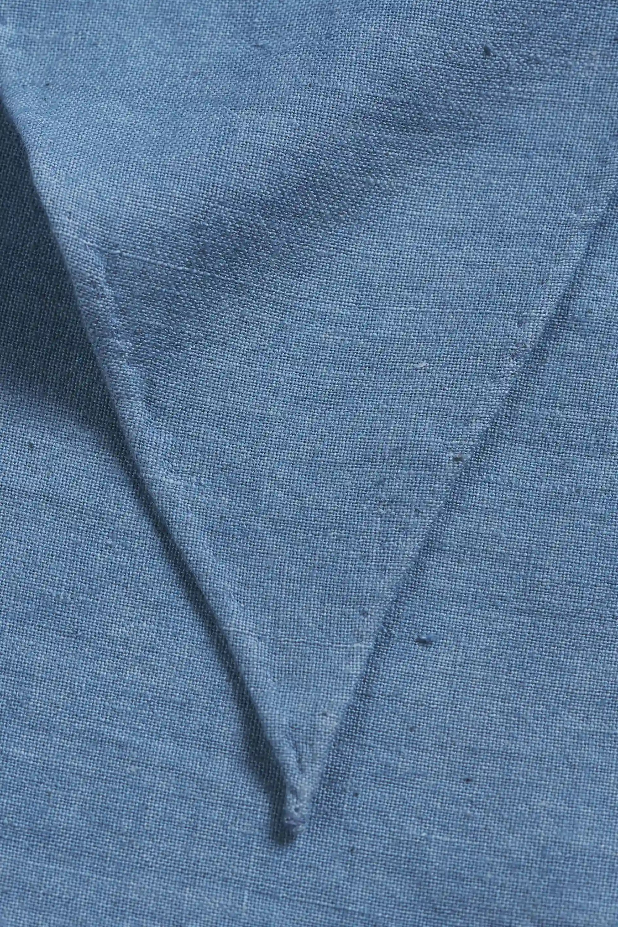 Close-up of blue fabric