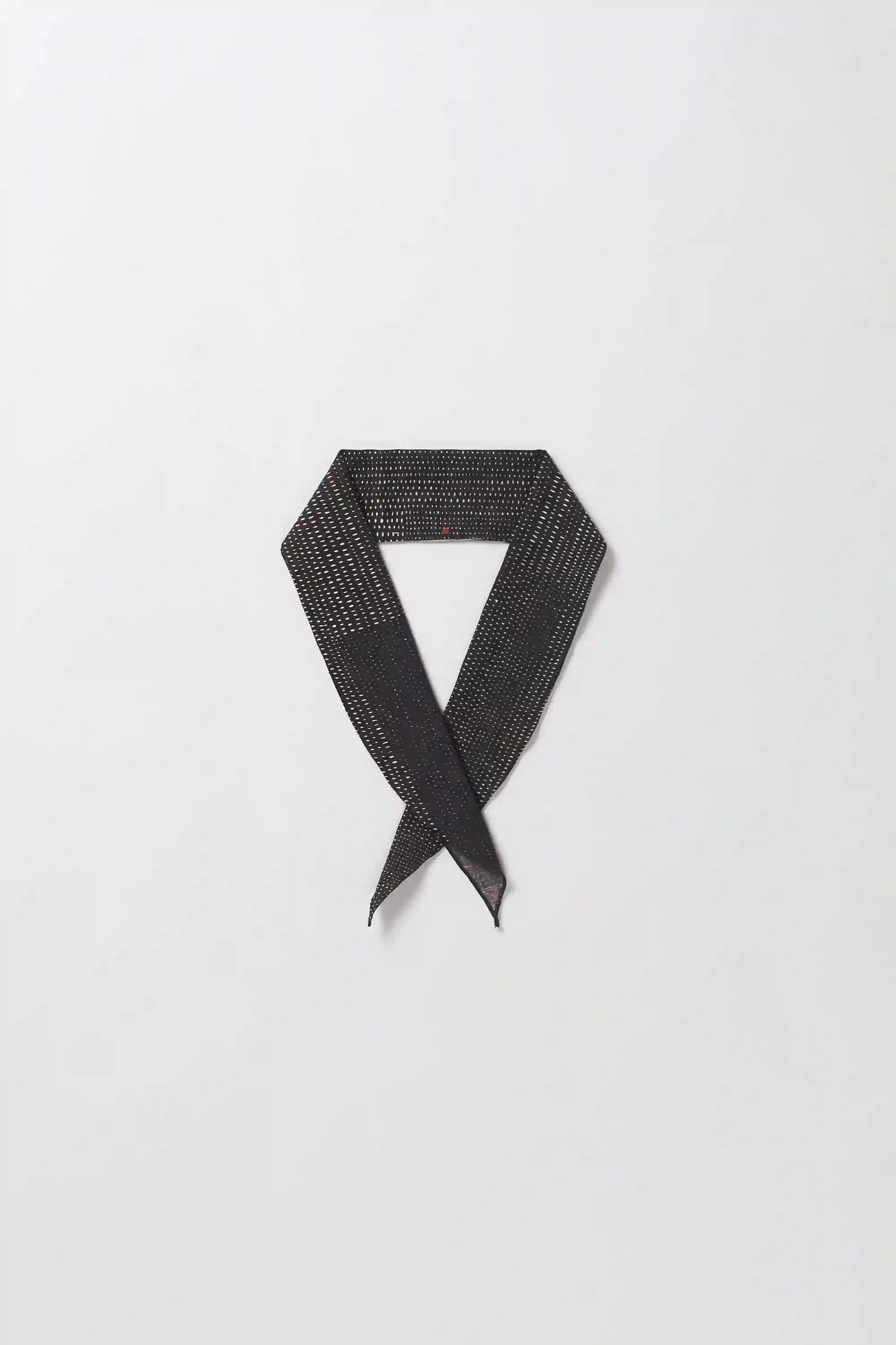 Front image of black cotton bandana