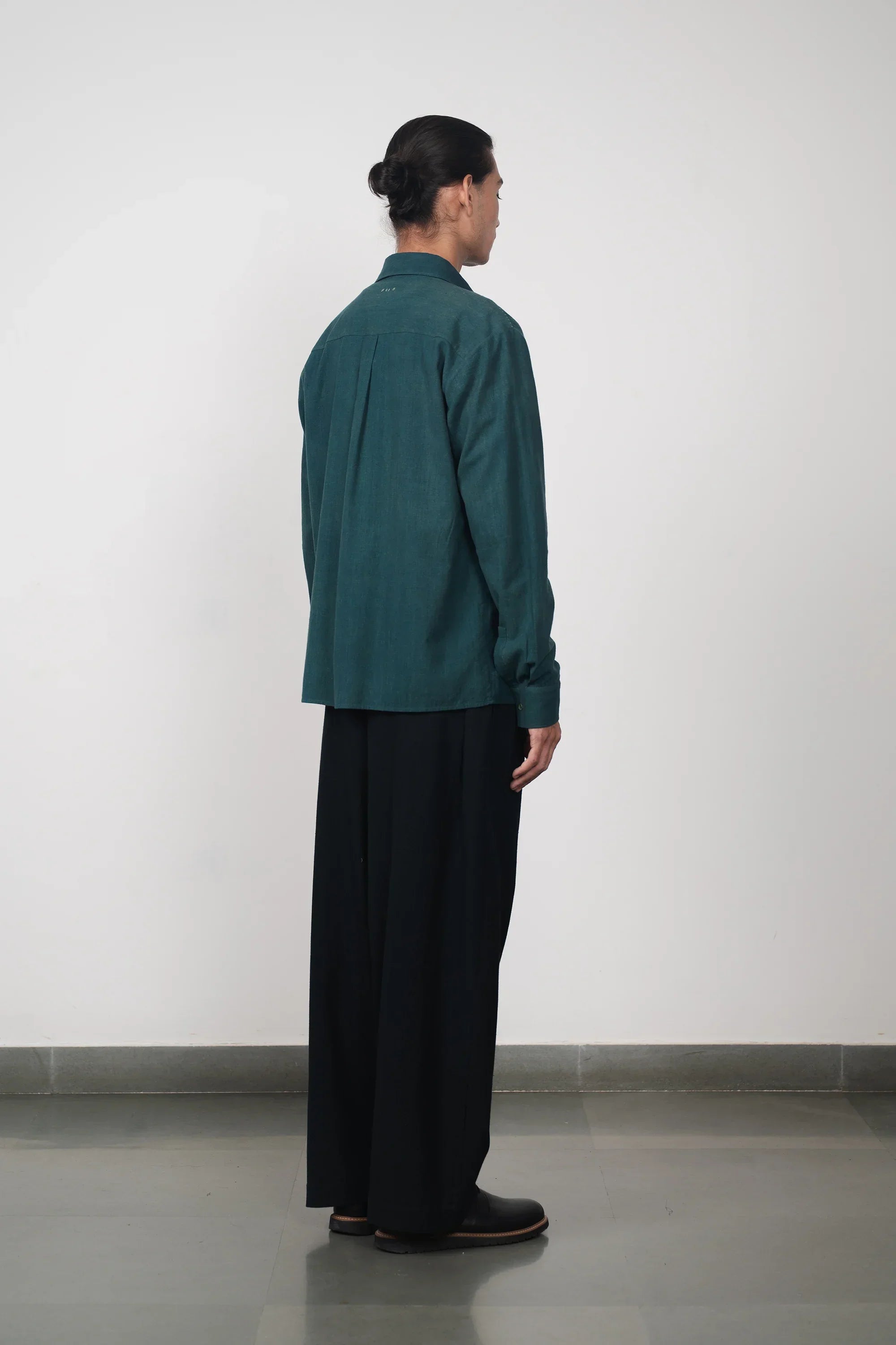 Cotton Shirt in Bottle Green