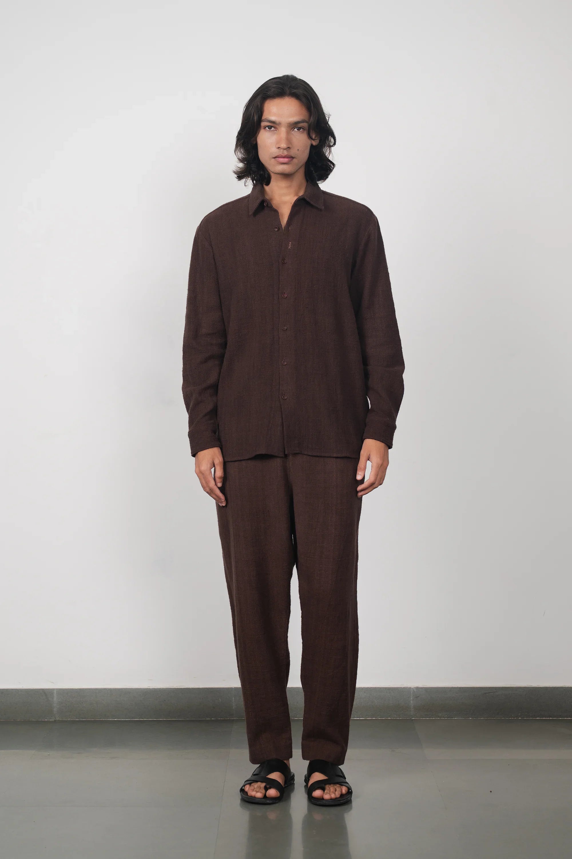 Relaxed Fit Shirt in Burnt Umber