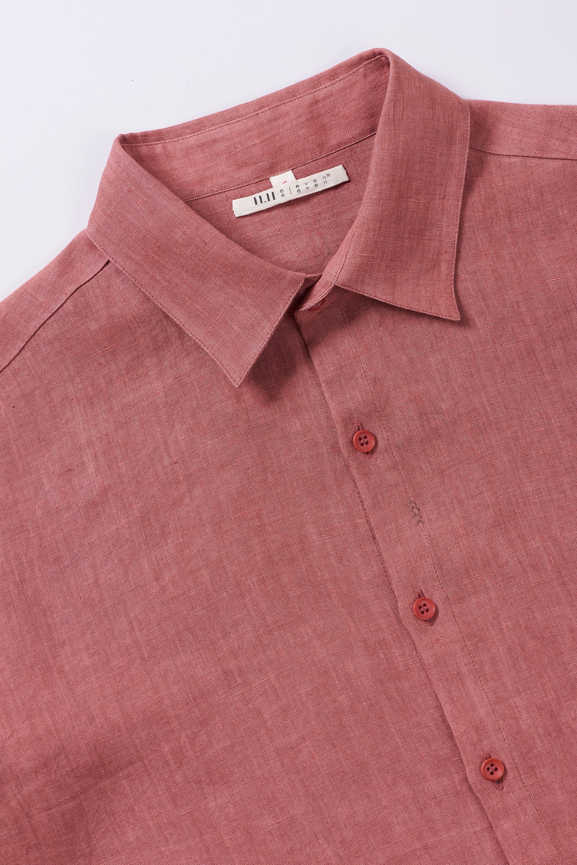 Relaxed Fit Linen Shirt in Rouge Pink