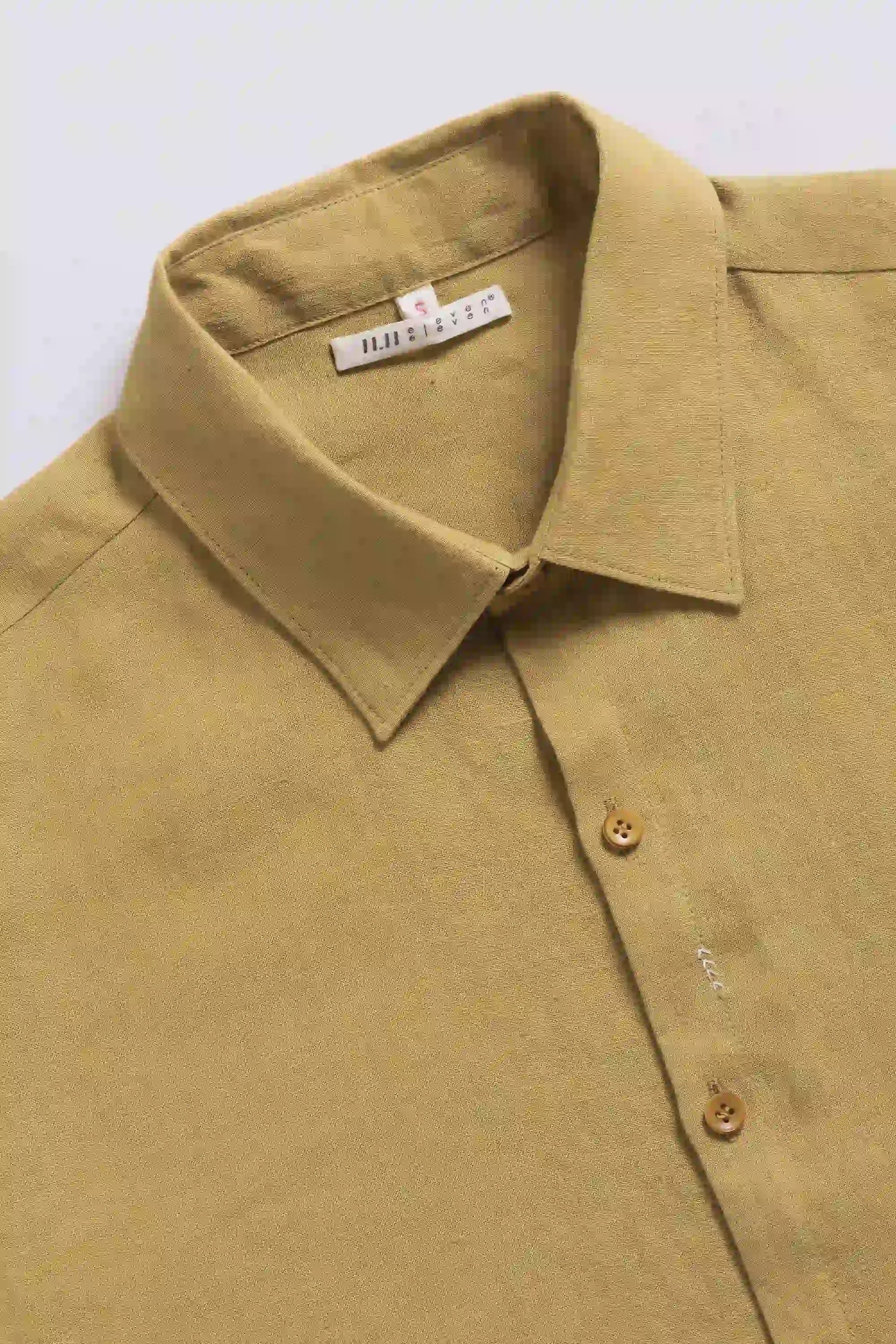 Fabric close-up with collar and buttons