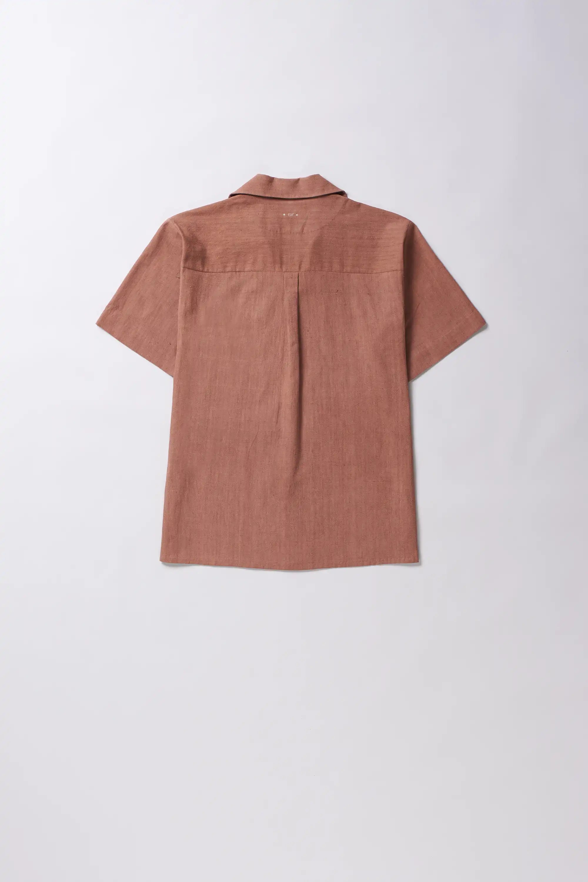 Orange rust camp shirt