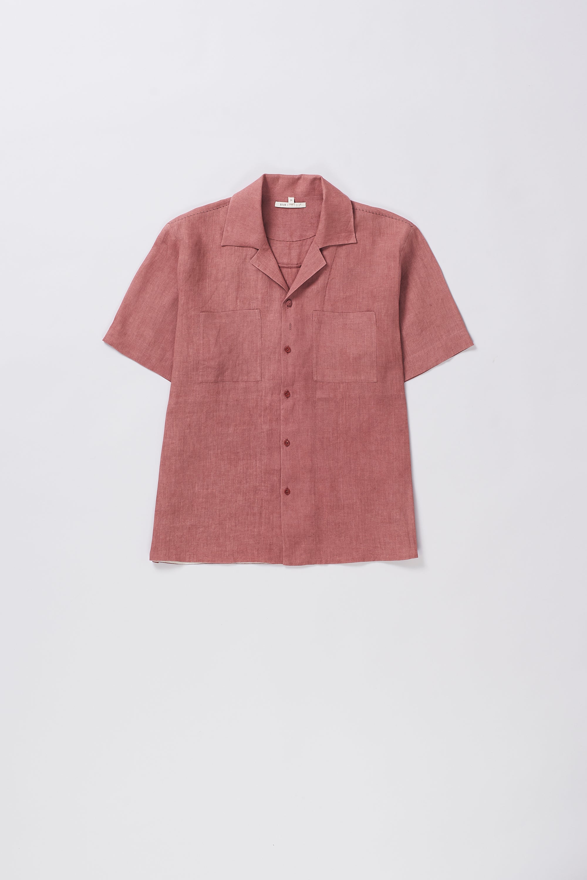 LINEN CAMP COLLAR SHIRT