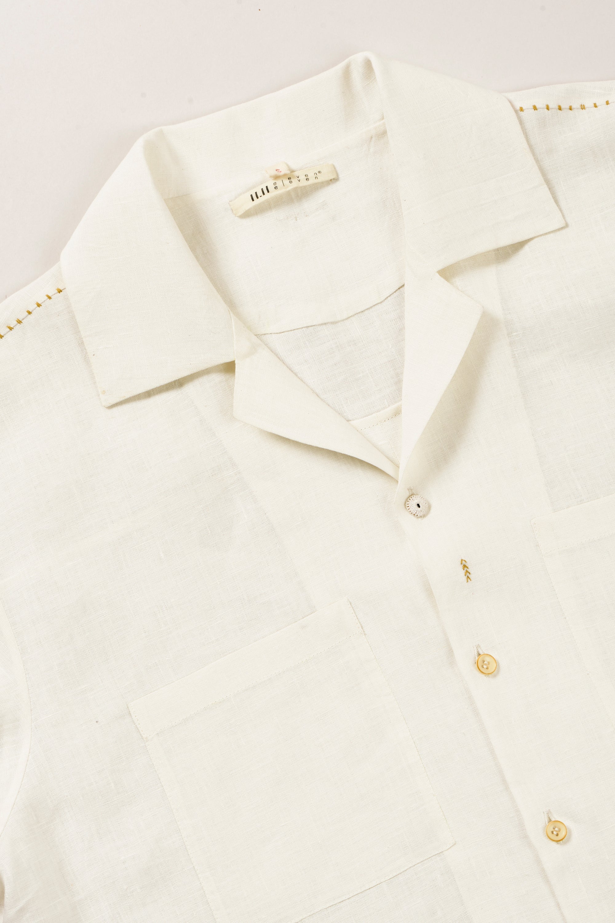 Linen Camp Collar Shirt