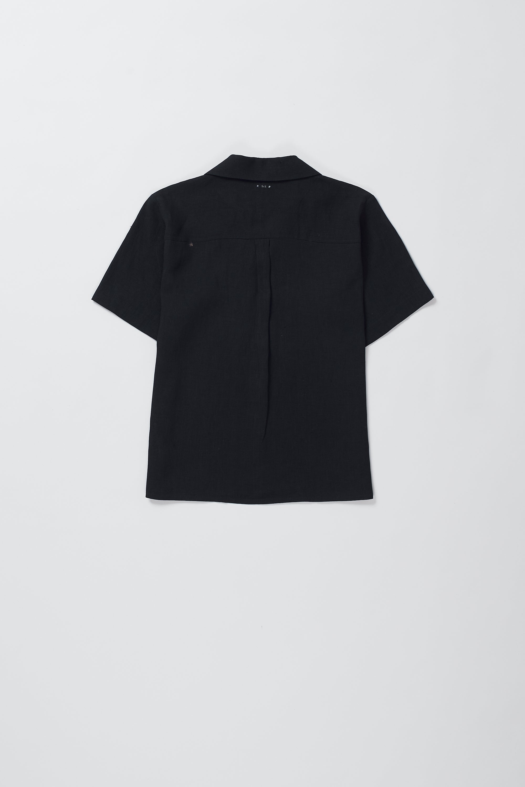 BLACK CAMP COLLAR SHIRT