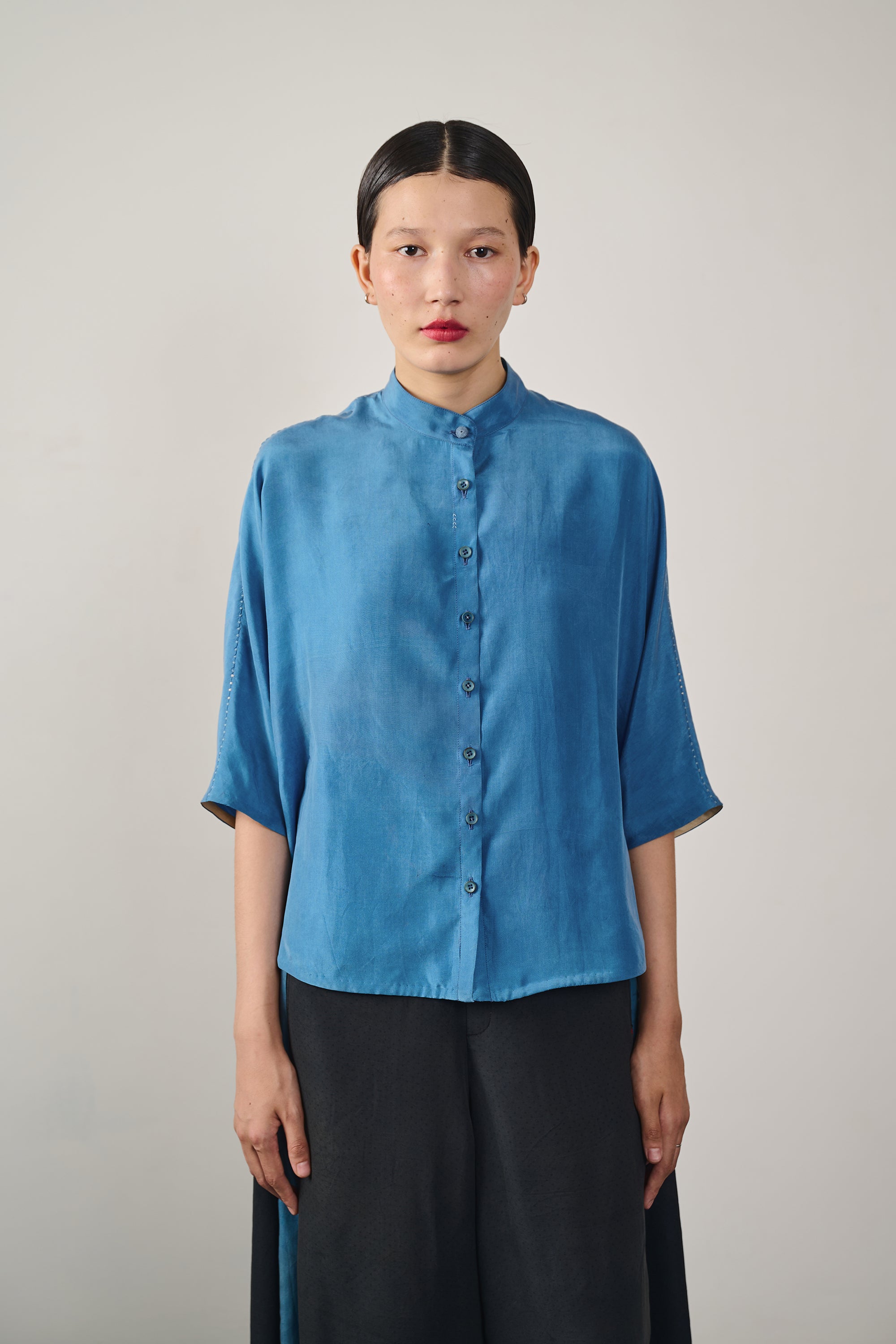 BAND COLLAR SHIRT
