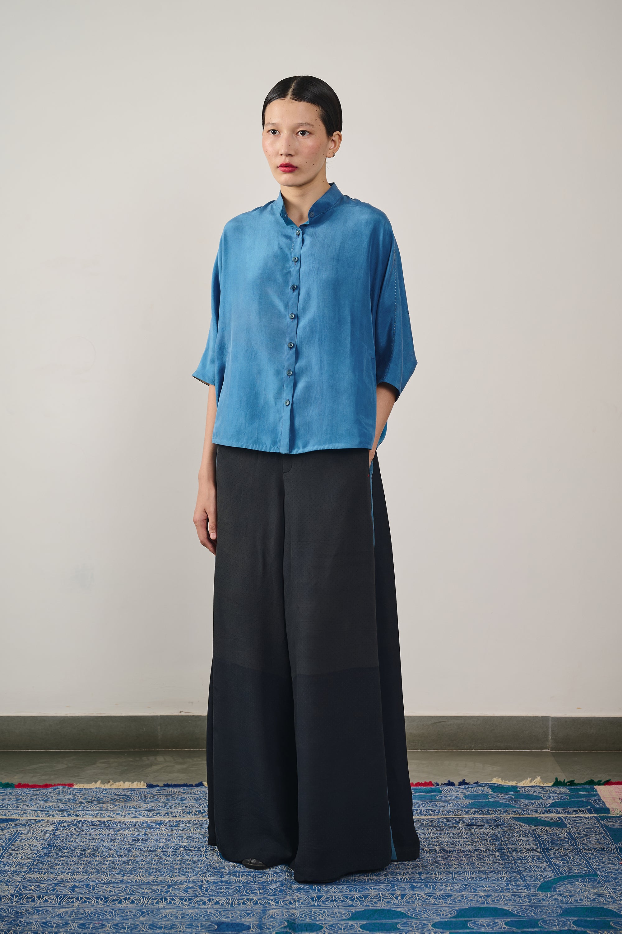 BAND COLLAR SHIRT