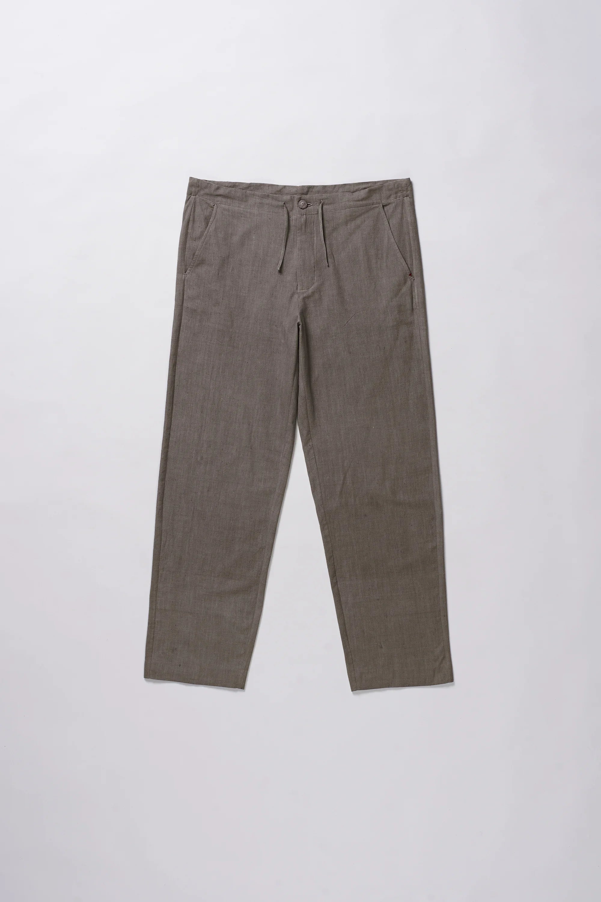 Ash Grey Drawstring Cotton Pant