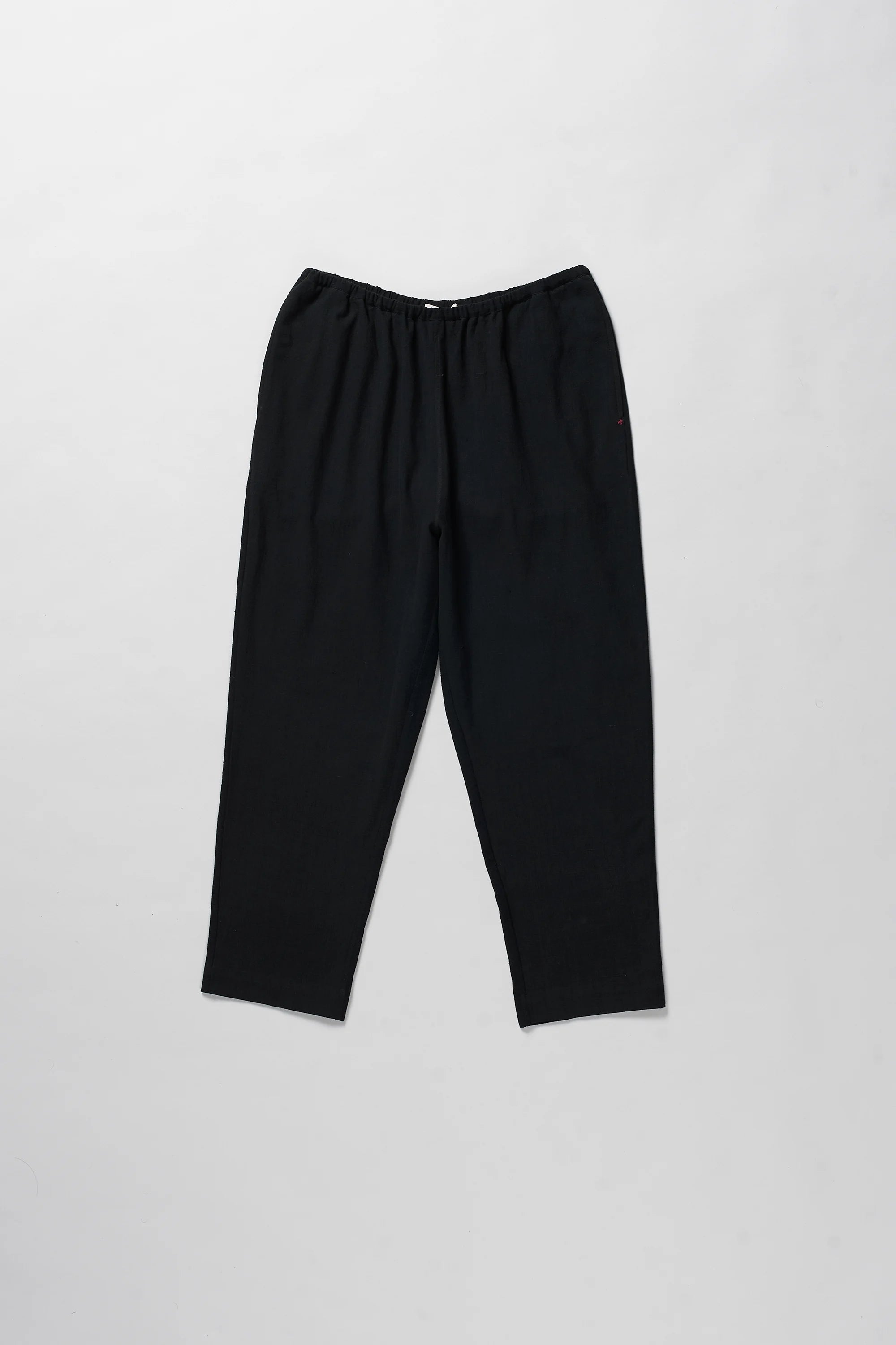 Cotton Elastic Pants in Black