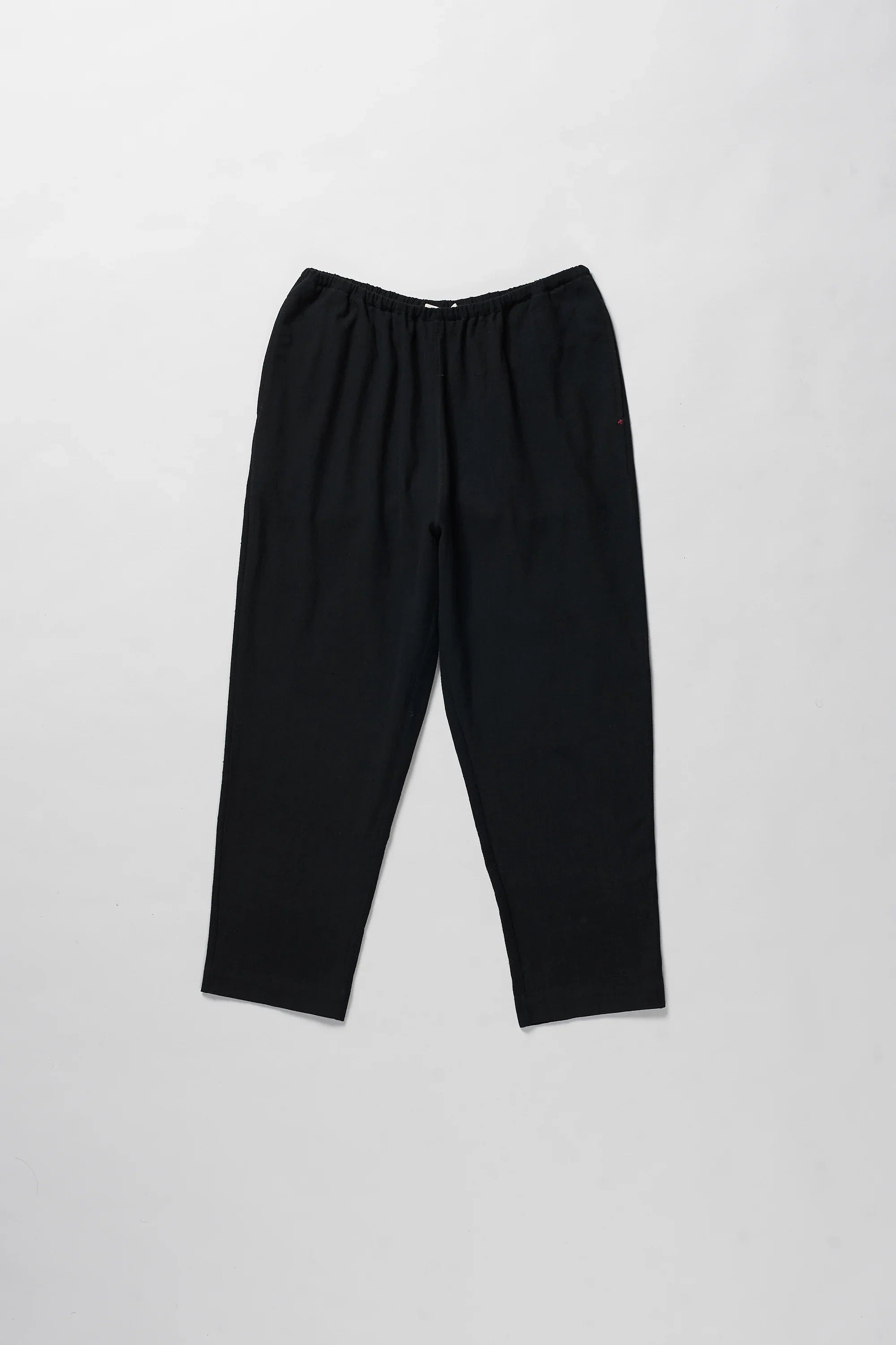 Cotton Elastic Pants in Black